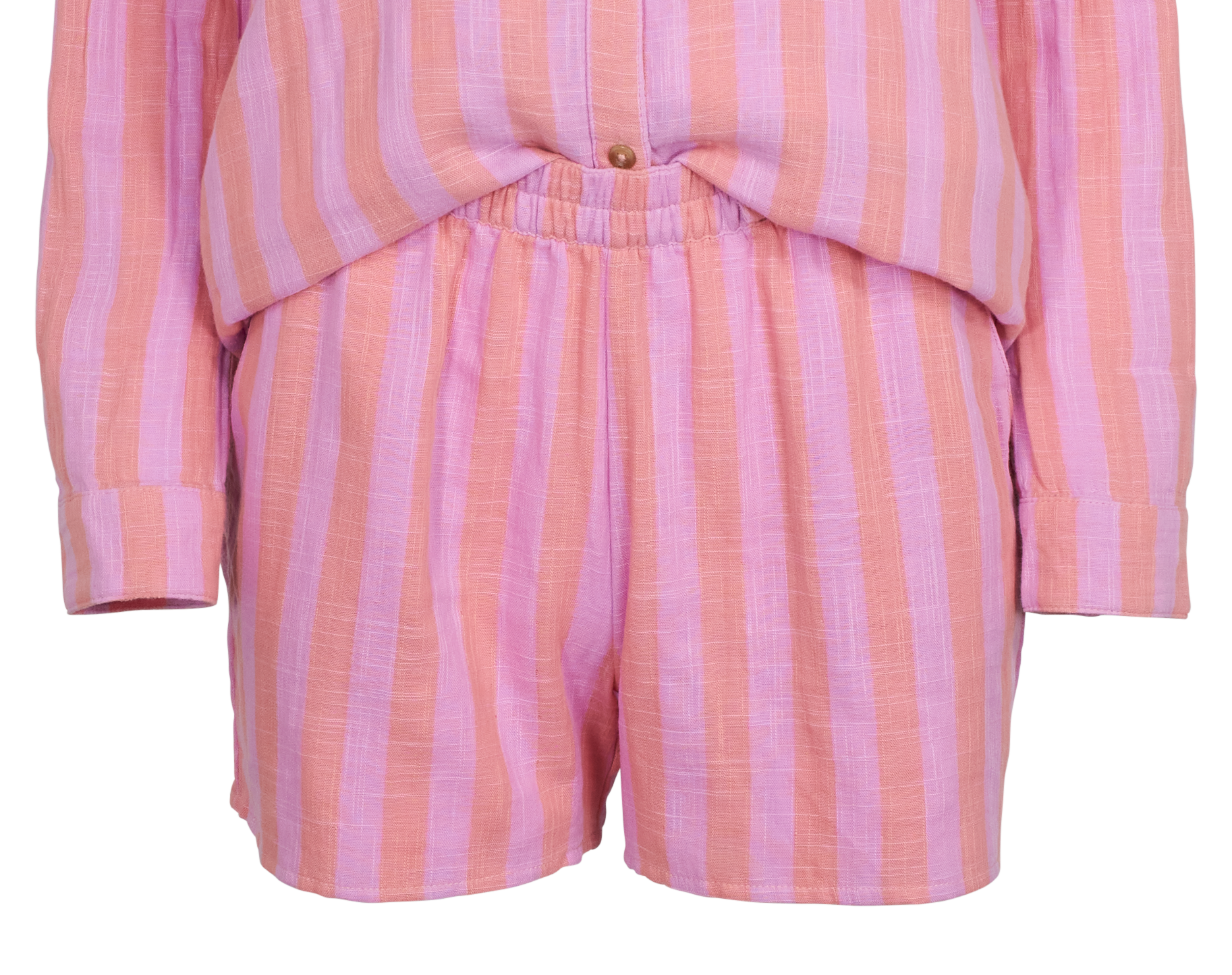 Image of Natural Reflections Cabana Stripe Shorts - Orchid/Desert Flower