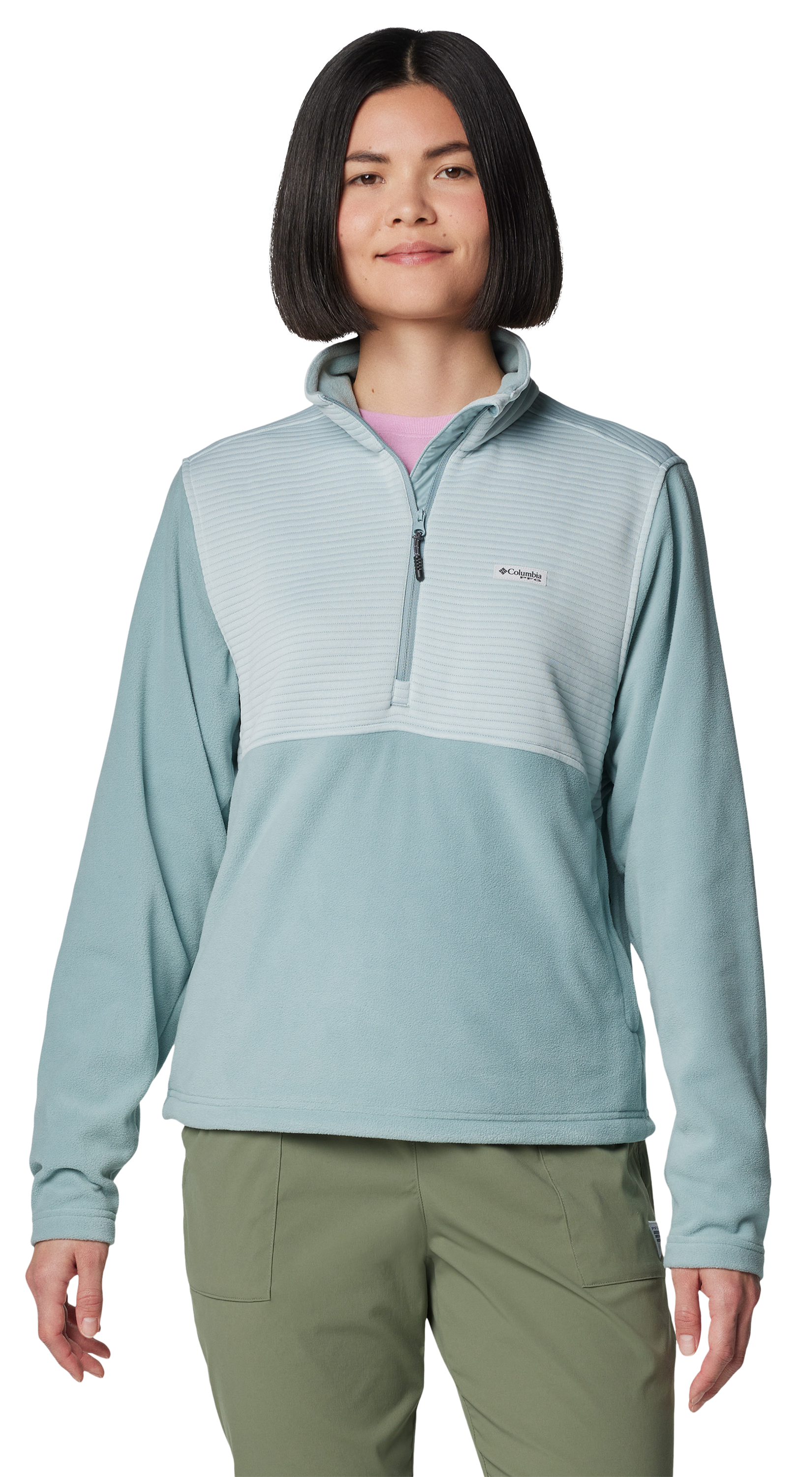 Image of Columbia PFG Uncharted Fleece Half-Zip Pullover for Ladies - Crushed Blue - M