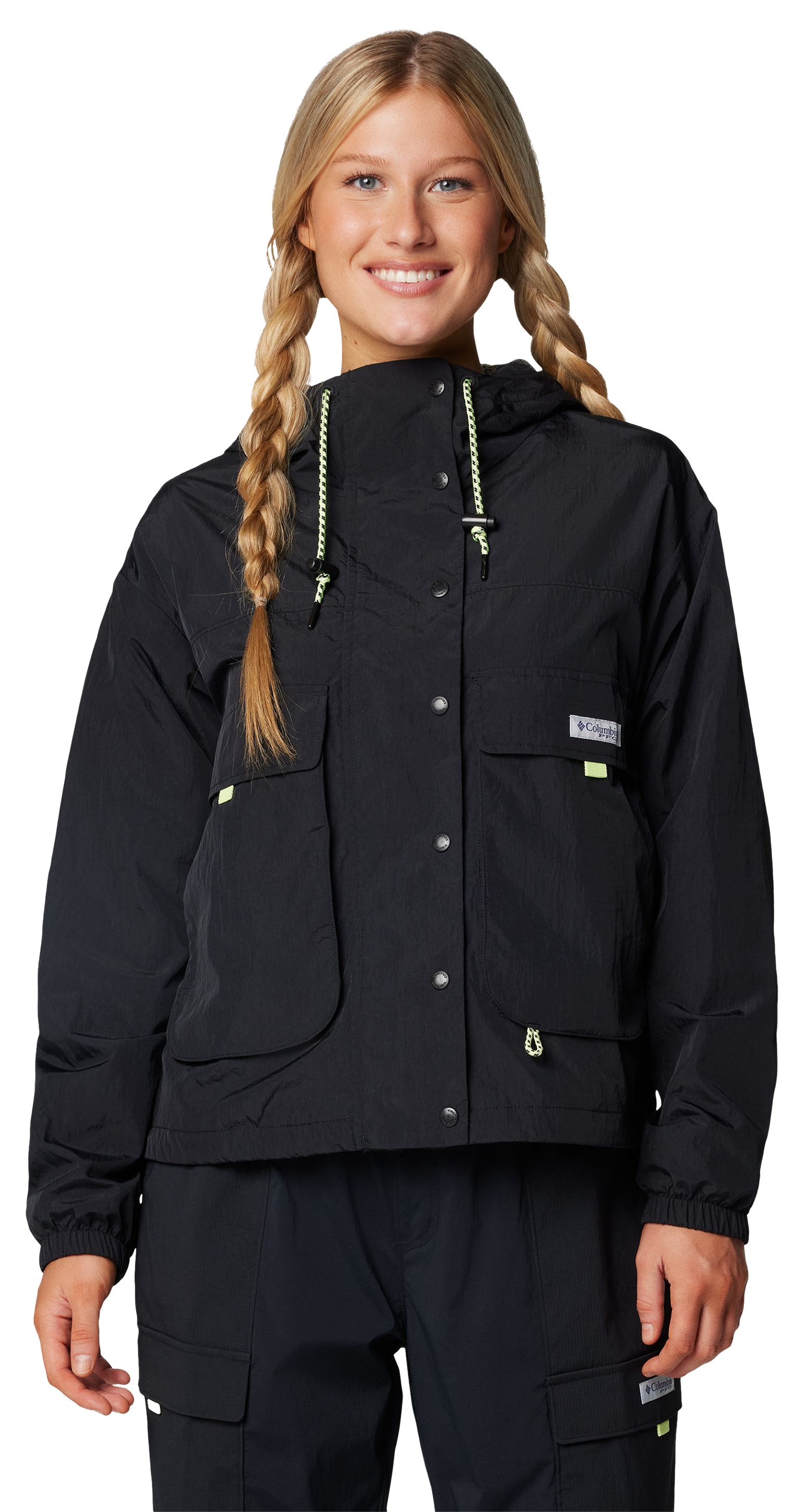 Image of Columbia PFG Open Water Jacket for Ladies - Black/Aura Lining - S