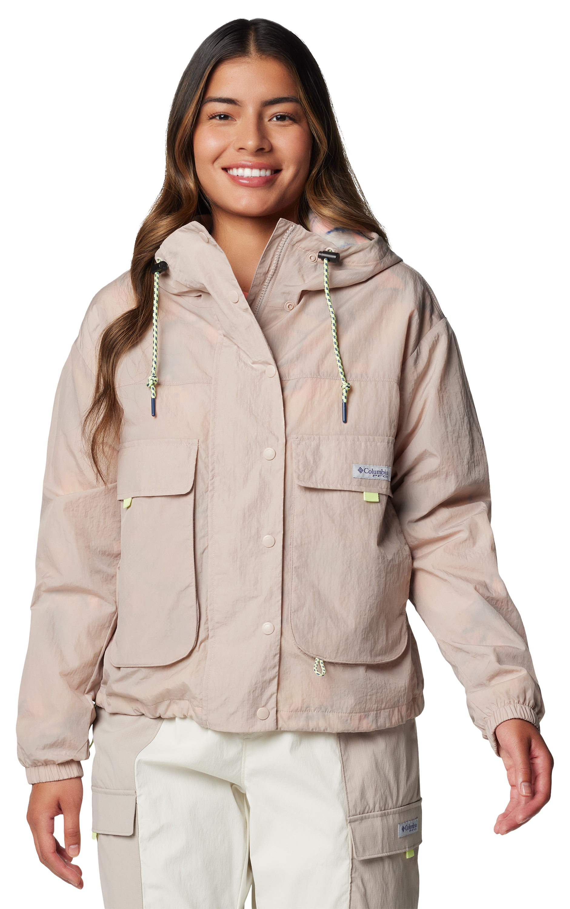 Columbia PFG Open Water Jacket for Ladies - Crushed Clay/Aura Lining