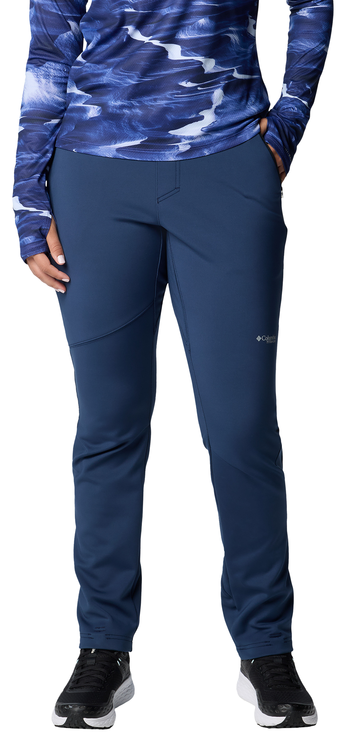 Image of Columbia Vast Canyon High-Rise Softshell Pants for Ladies - Collegiate Navy - S