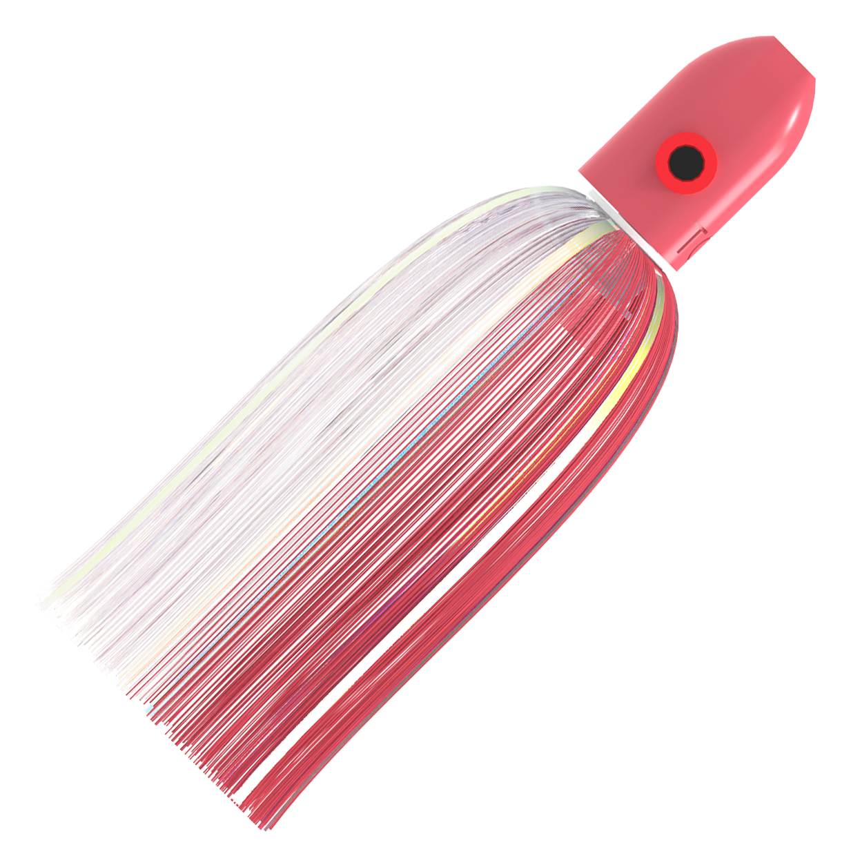 WolfPack Tackle Ahi Head - Salmon Pink Head - Pink/Crystal Hair - 5-1/2 oz