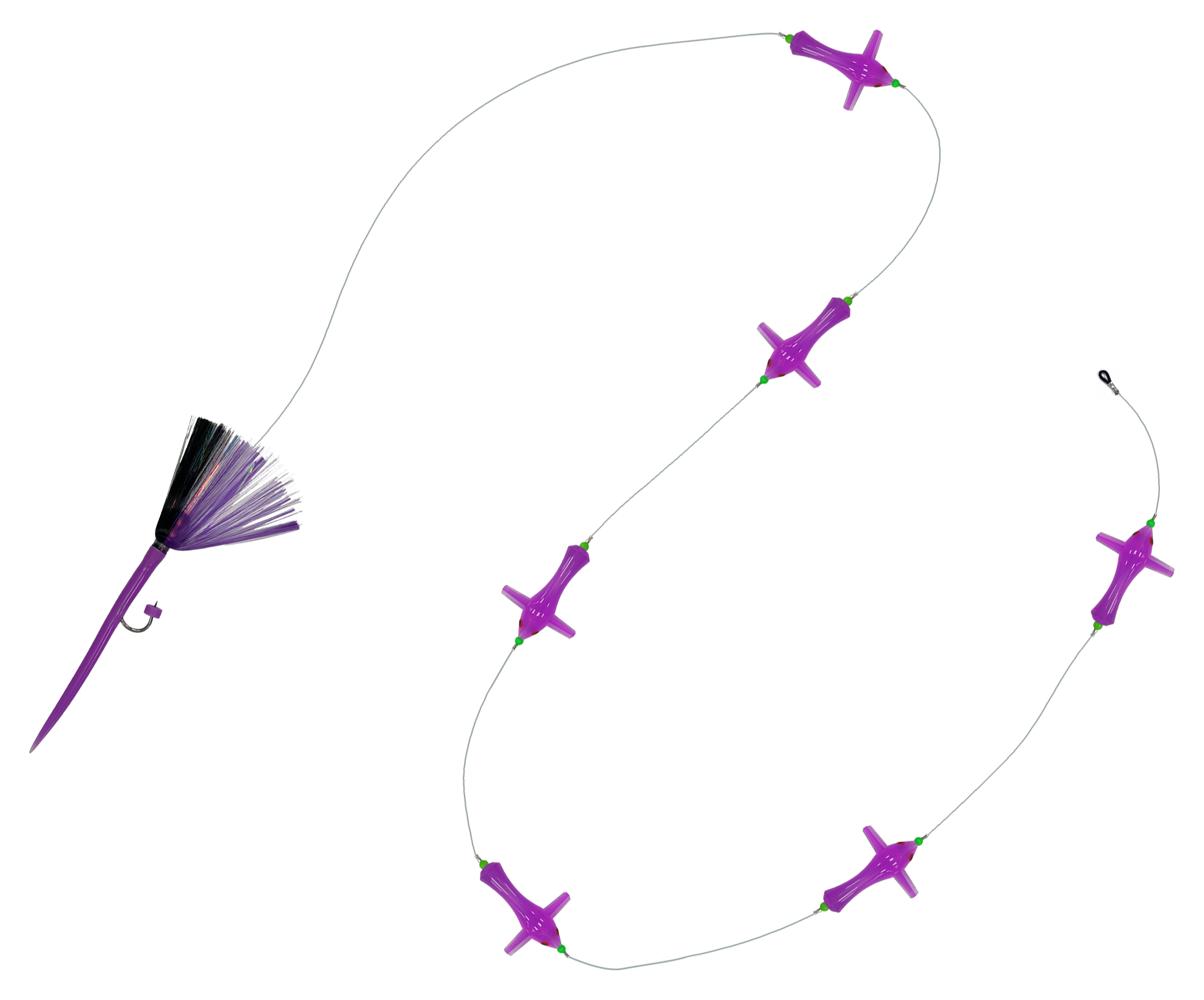 WolfPack Tackle Ahi Bird Chain - Black/Purple