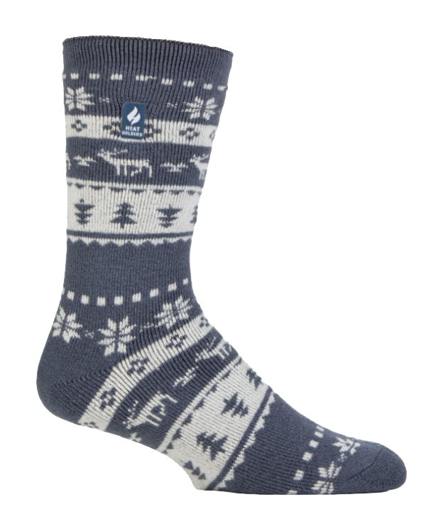 HEAT HOLDERS LITE Jasper Holiday Outdoor Deer Crew Socks for Men