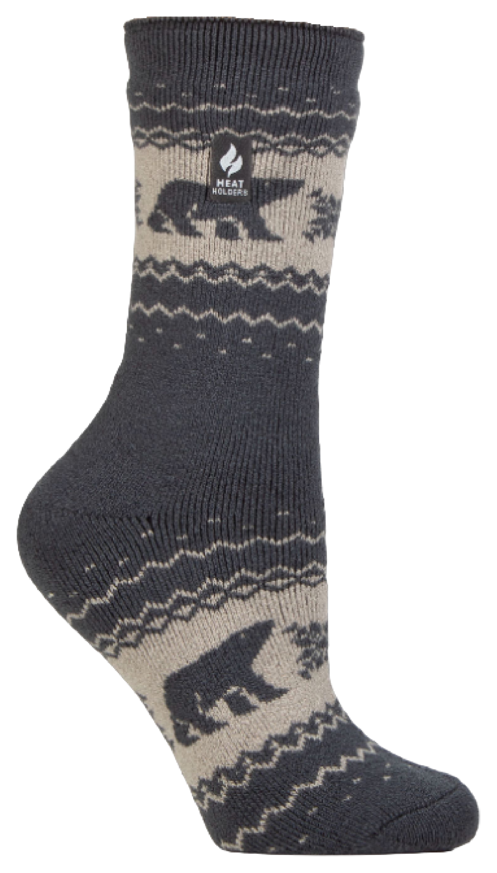 Image of Heat Holders Jade Holiday LITE Fair Isle Crew Socks - Denim