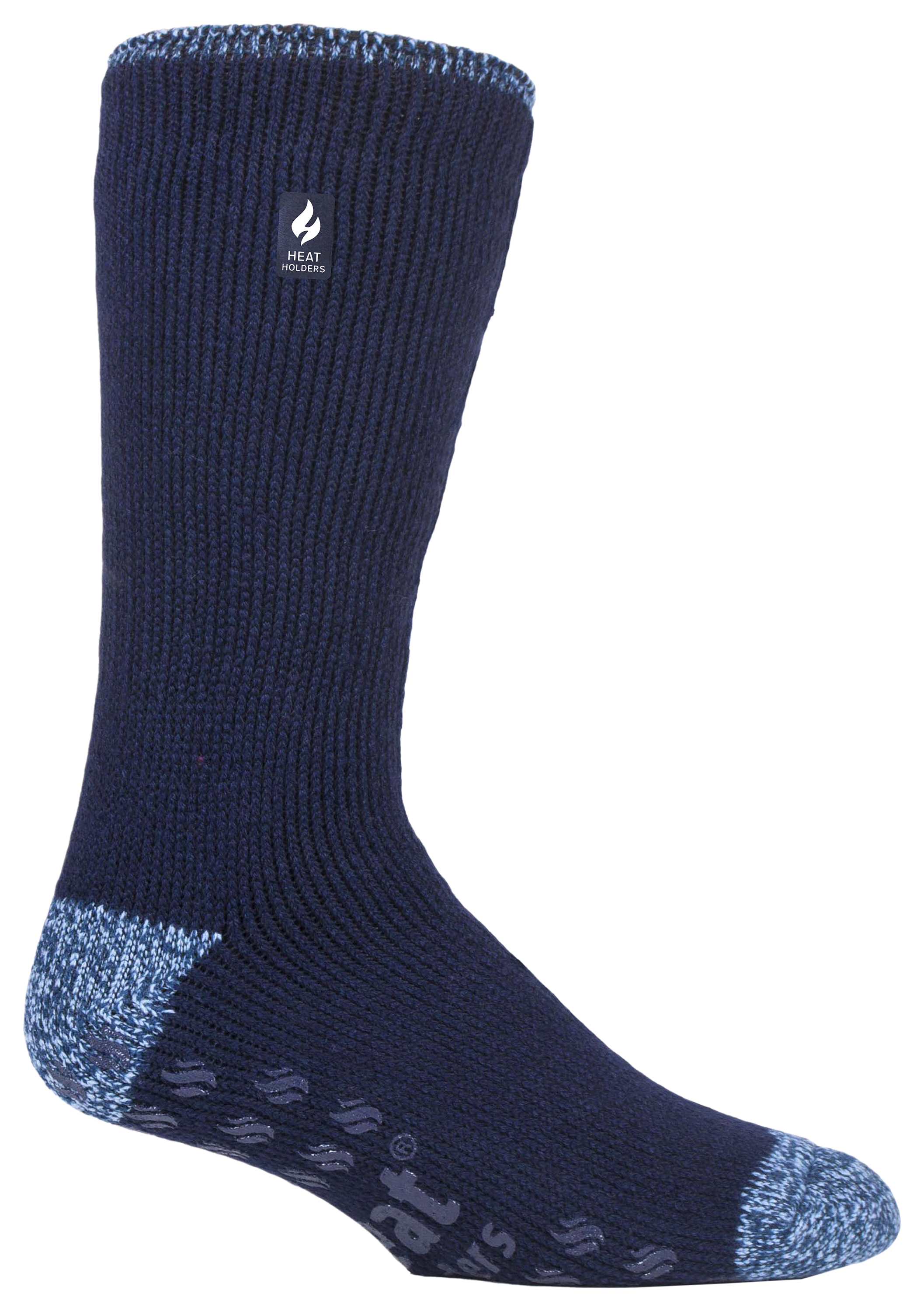 Image of Heat Holders Michael Solid Crew Slipper Socks for Men - Navy - 13-15