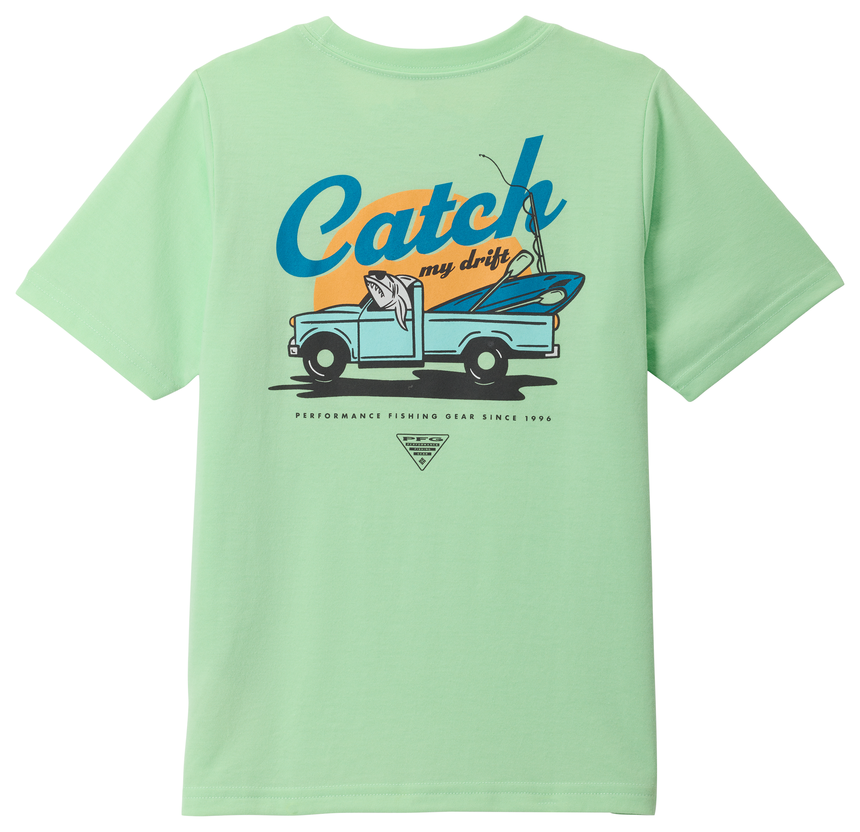 Image of Columbia PFG Graphic Short-Sleeve T-Shirt for Kids - Key West/PFG Y Sharky Vibes