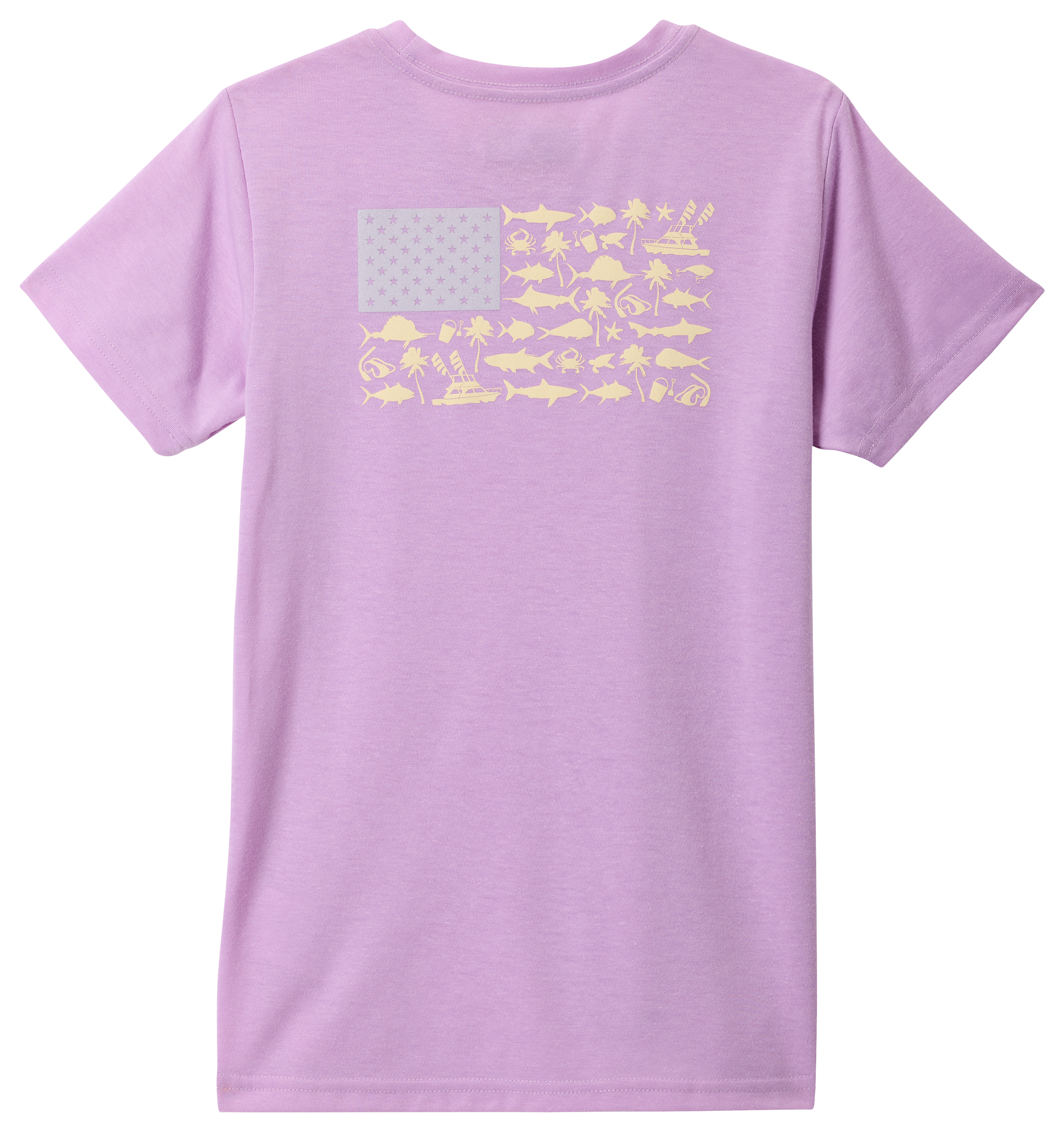 Image of Columbia PFG Fish Flag Short-Sleeve T-Shirt for Kids - Hydrangea/PFG Fish Flag