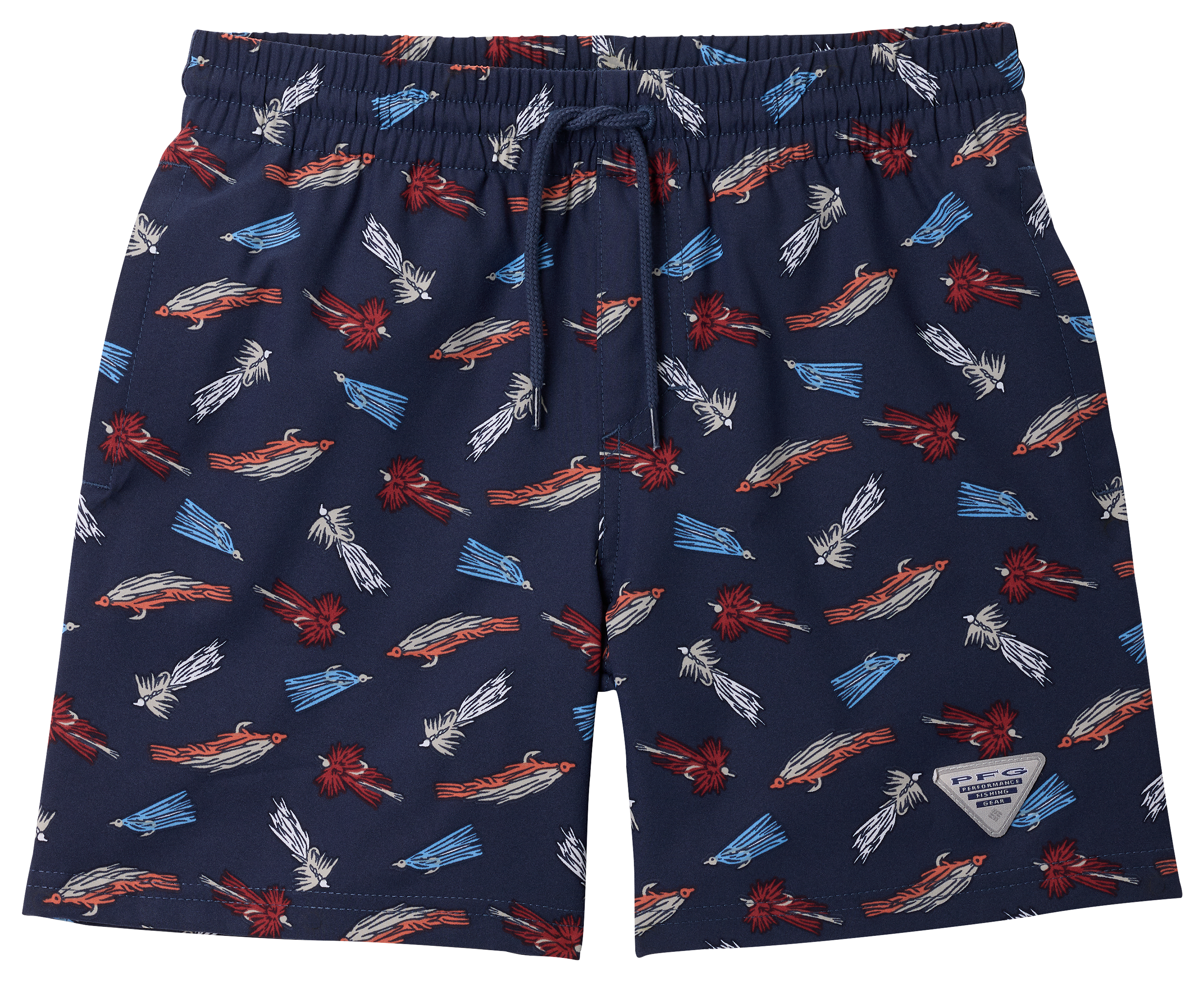 Image of Columbia PFG Rambler Swim Shorts for Kids - Nocturnal Fly Pride