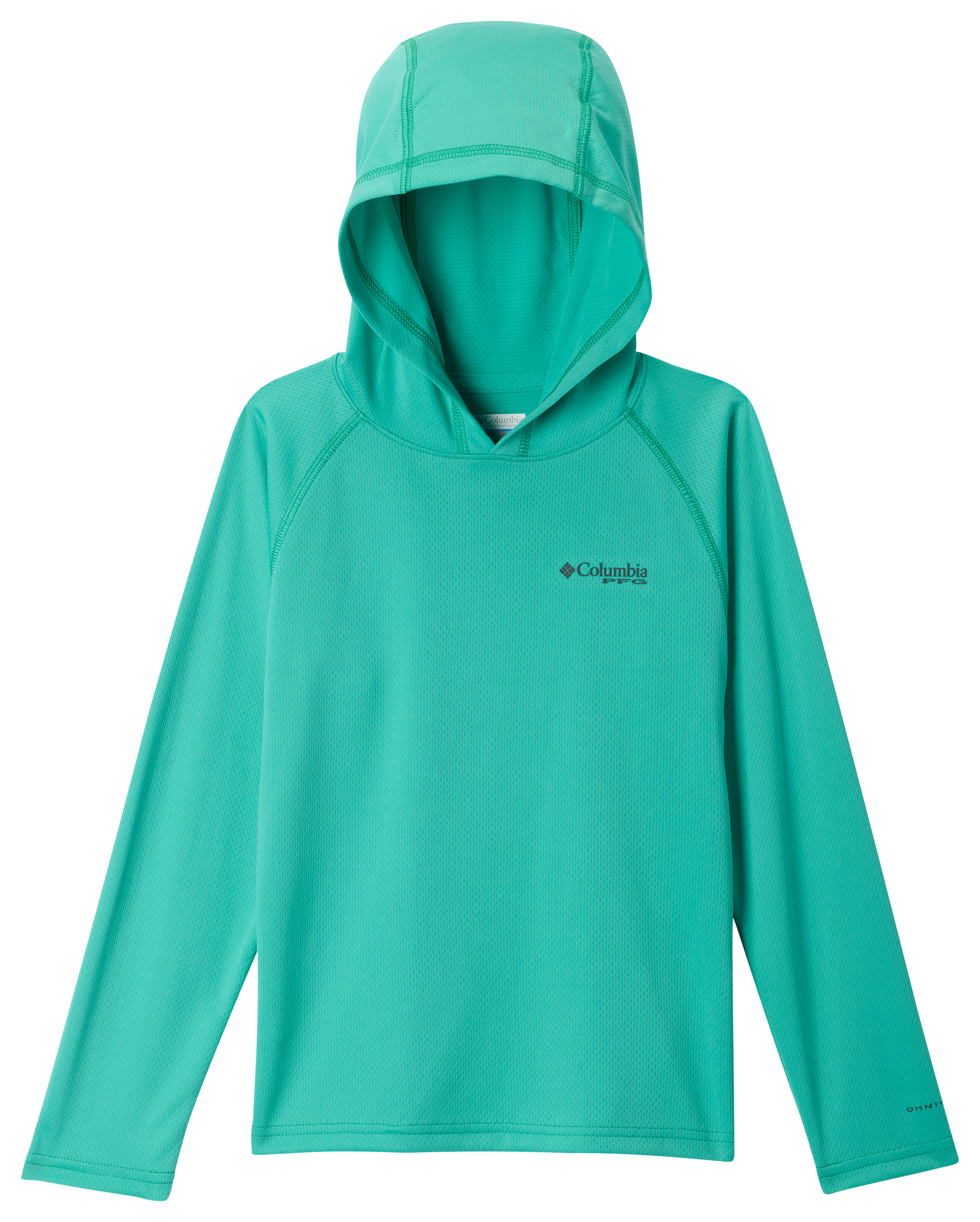Image of Columbia PFG Solar Stream II Hoodie for Kids - Glaze Green - XS