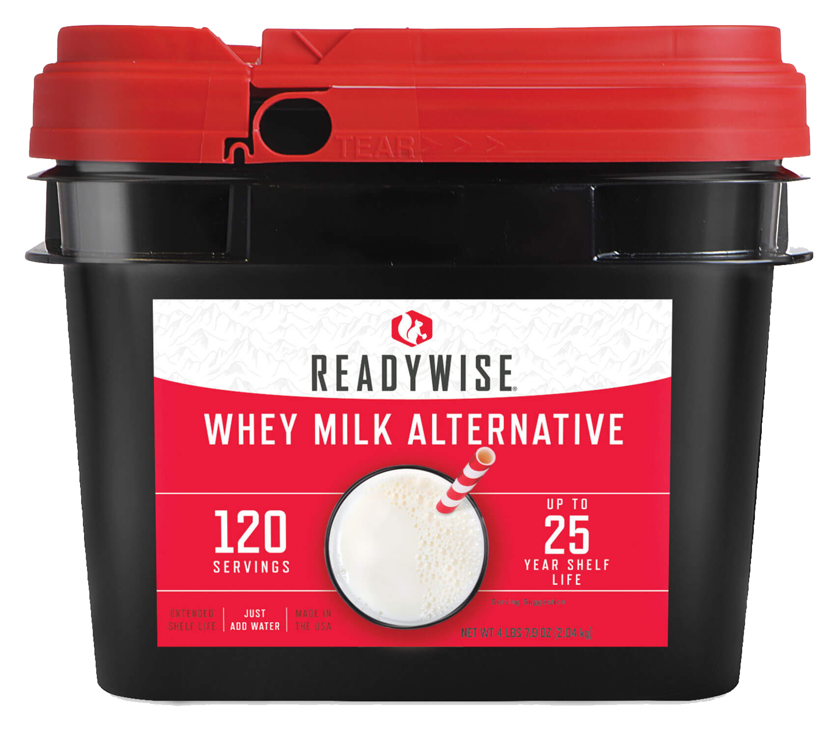 Image of ReadyWise 120-Serving Emergency Whey Milk-Alternative Bucket