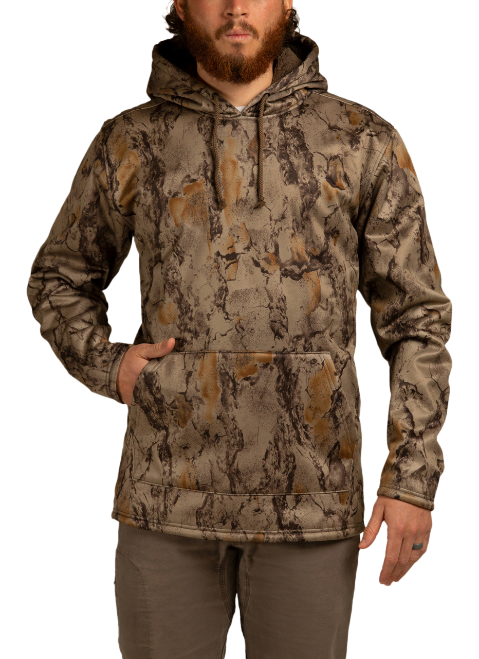 NATURAL GEAR Coral Fleece-Lined Hoodie for Men
