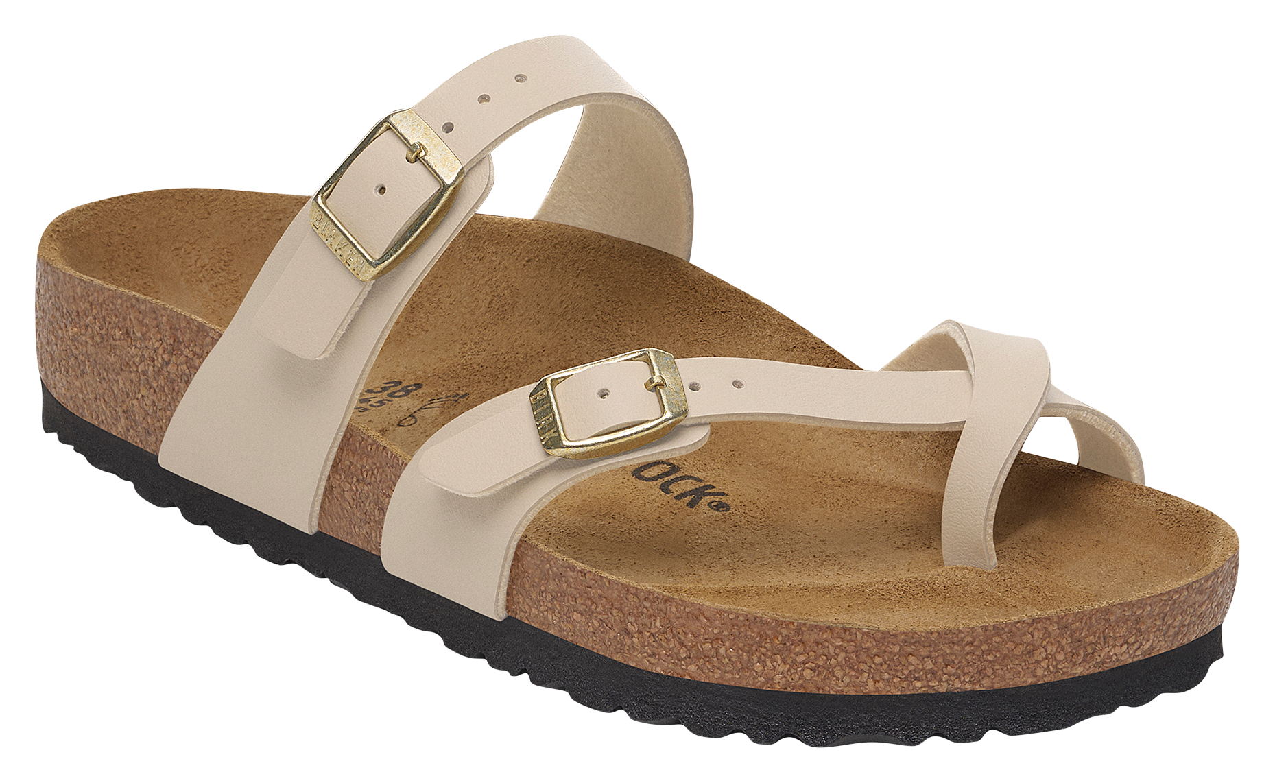 Image of Birkenstock Mayari Birko-Flor Suede-Lined Sandals for Ladies - Sandcastle - 39M