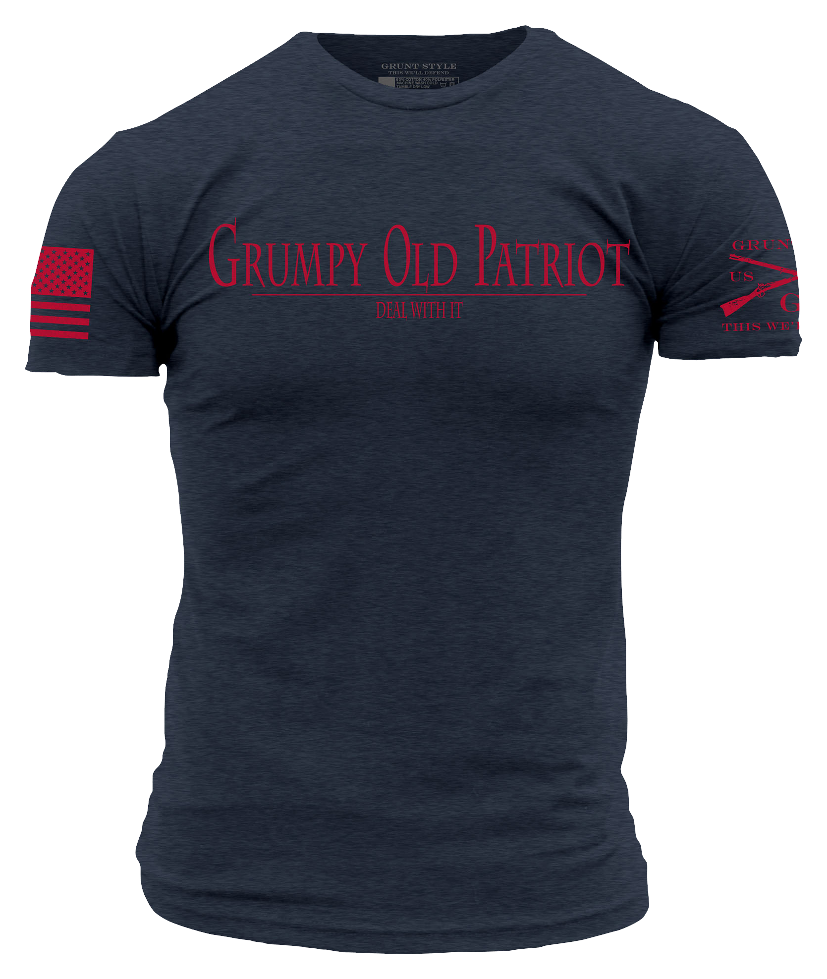 Image of Grunt Style Grumpy Old Patriot Short-Sleeve T-Shirt - Midnight Navy