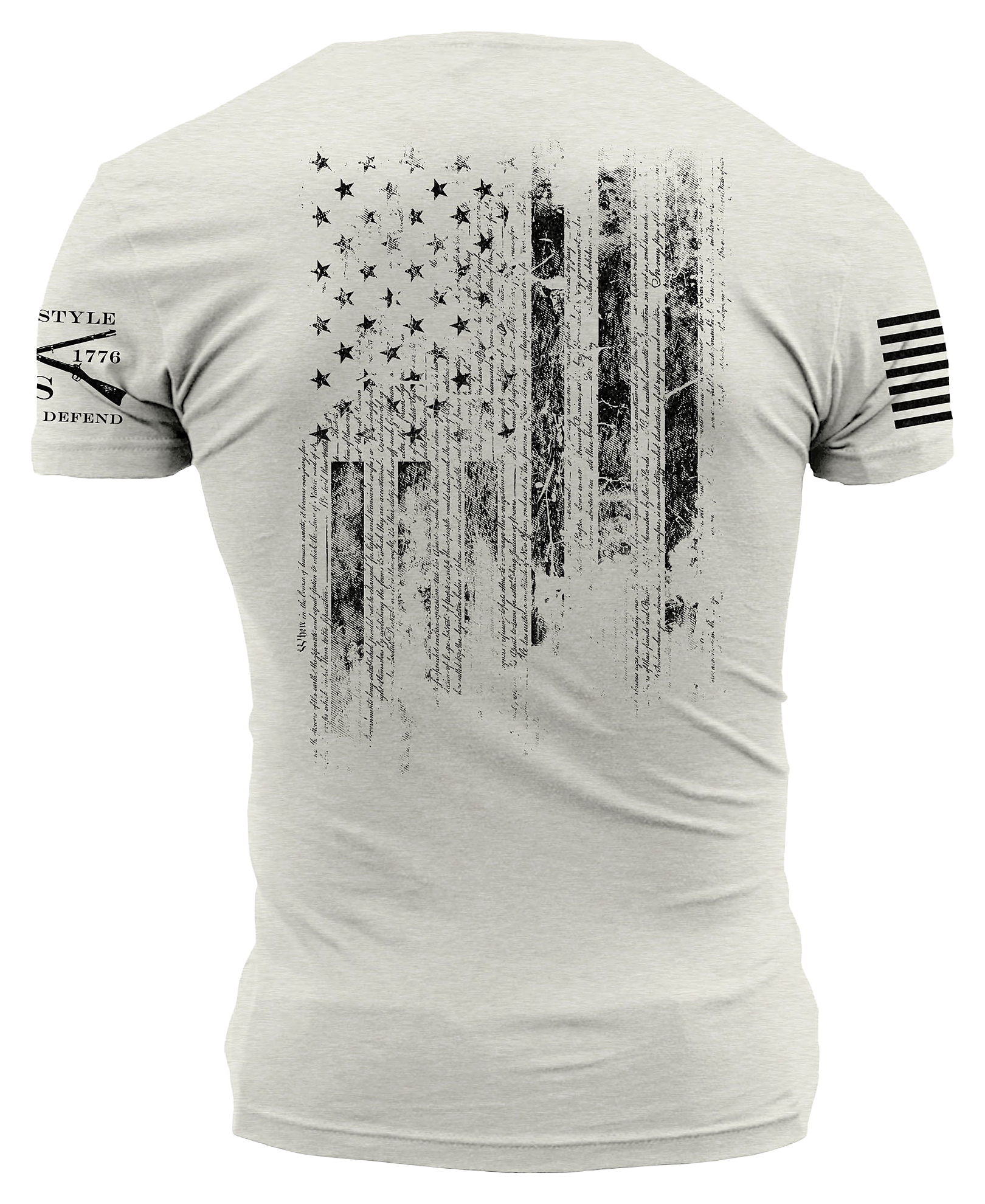 Image of Grunt Style 1776 Flag Short-Sleeve T-Shirt for Men - Sand