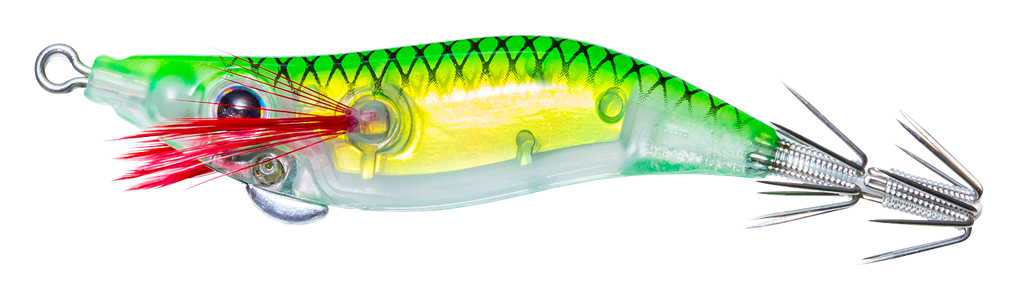 Image of Yo-Zuri Mini Aurora Squid Jig - Luminous Green