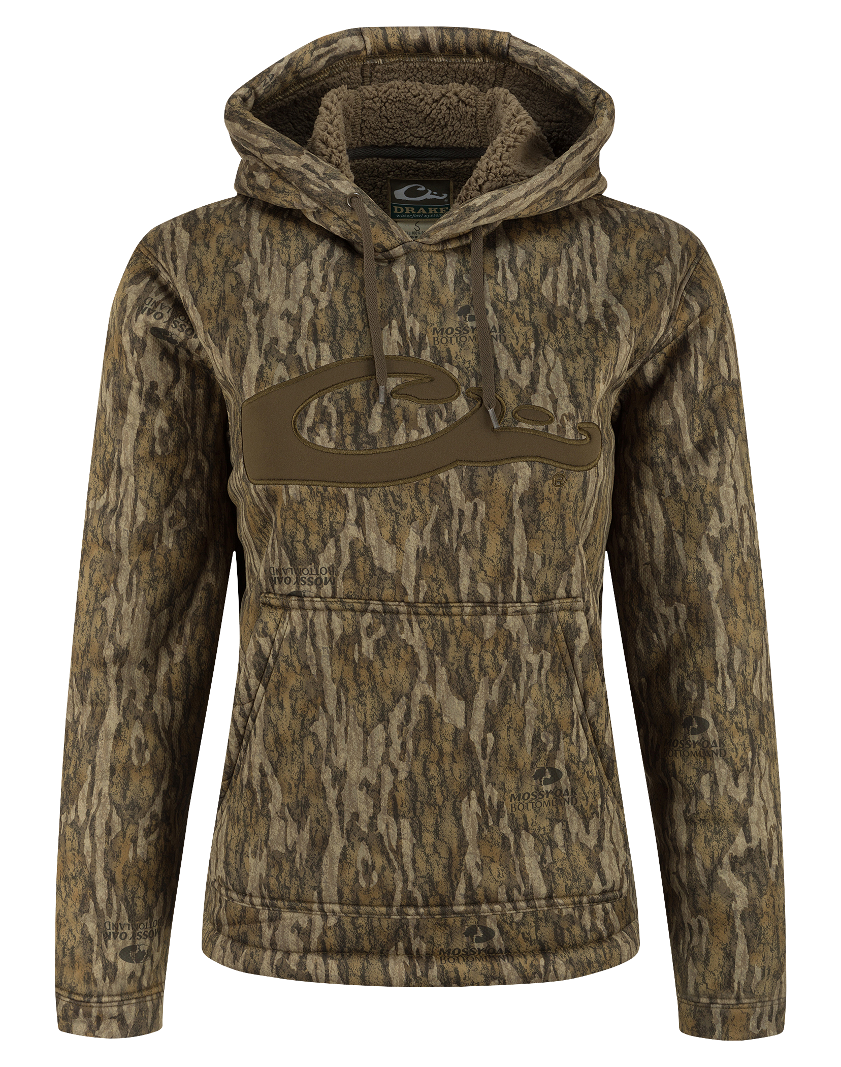 Image of Drake Waterfowl LST Silencer Hoodie for Ladies - Mossy Oak Bottomland - M