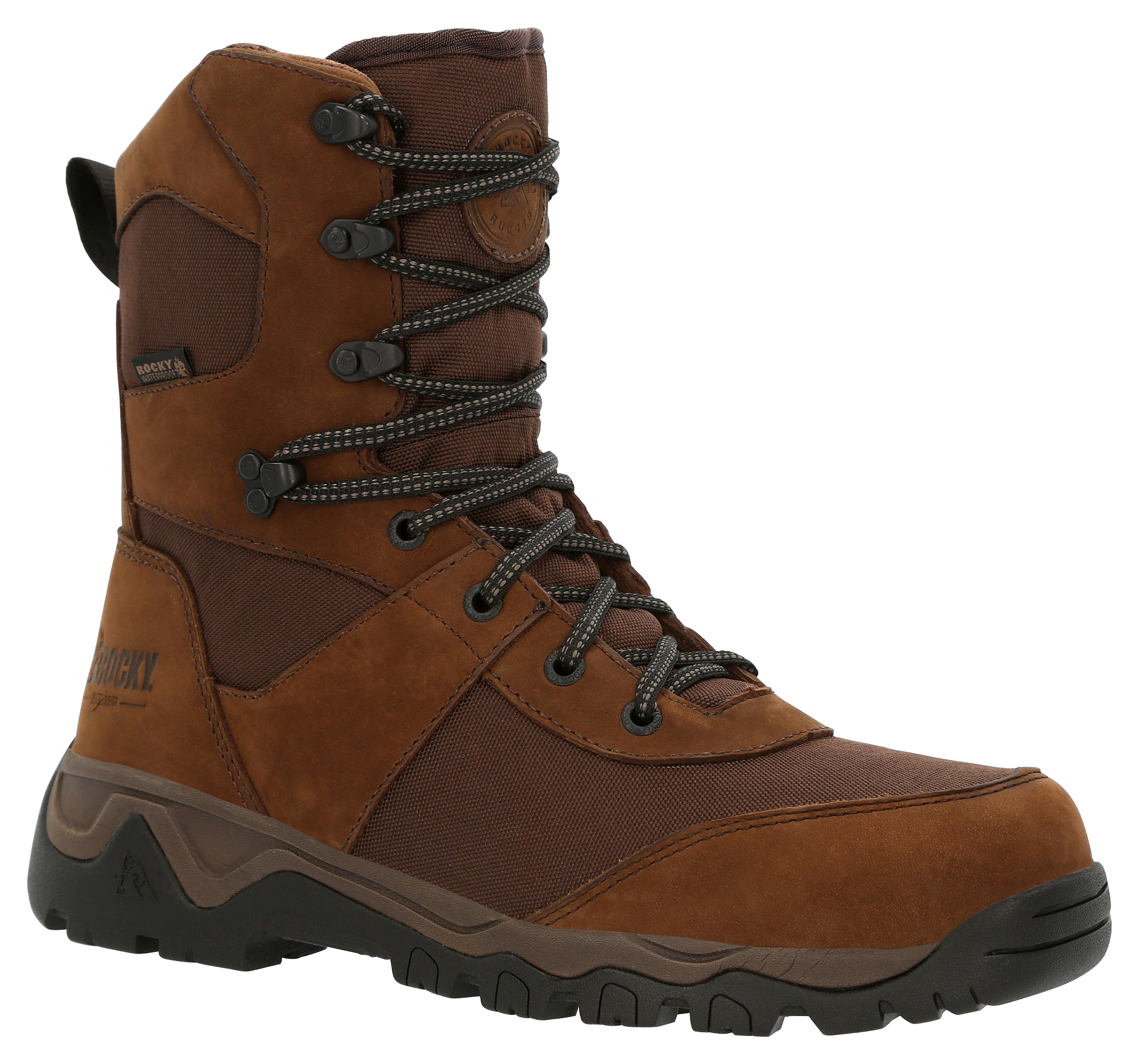 Image of Rocky Red Mountain Insulated Waterproof Hunting Boots for Men - Brown - 8M