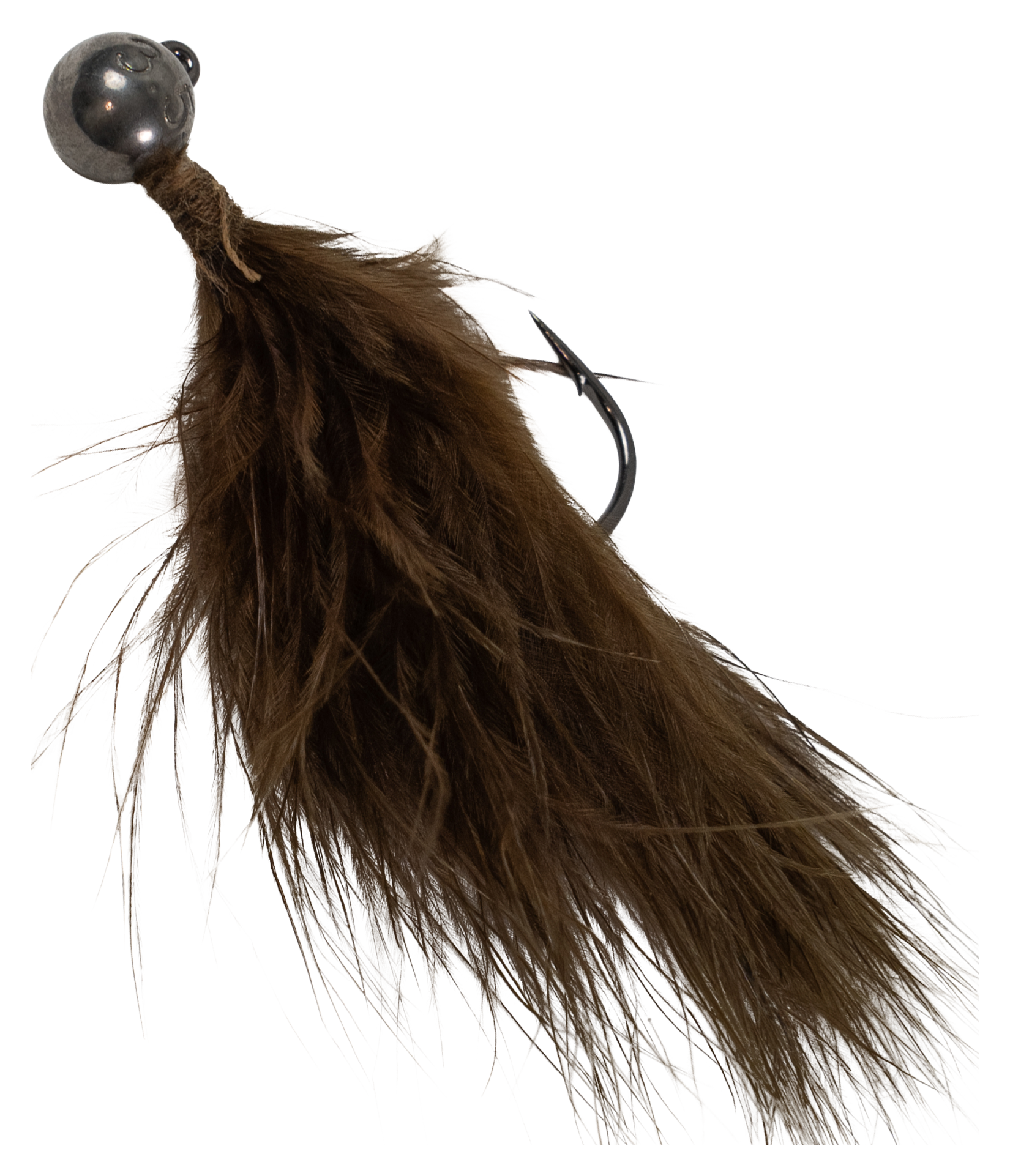 Queen Tackle LS Tungsten Ping Marabou Jig - Brown - 1/8 oz