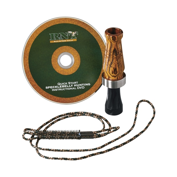 Rich-N-Tone Bocote Speck Goose Call and DVD Combo