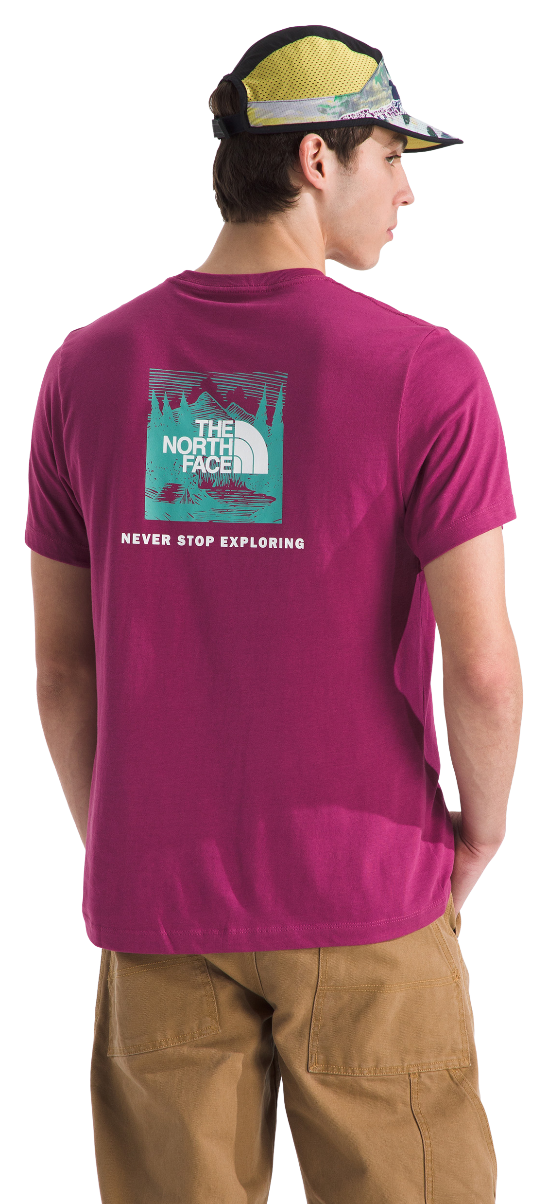 Image of The North Face Celebration Box NSE Short-Sleeve T-Shirt for Men - Cyber Berry - 2XL