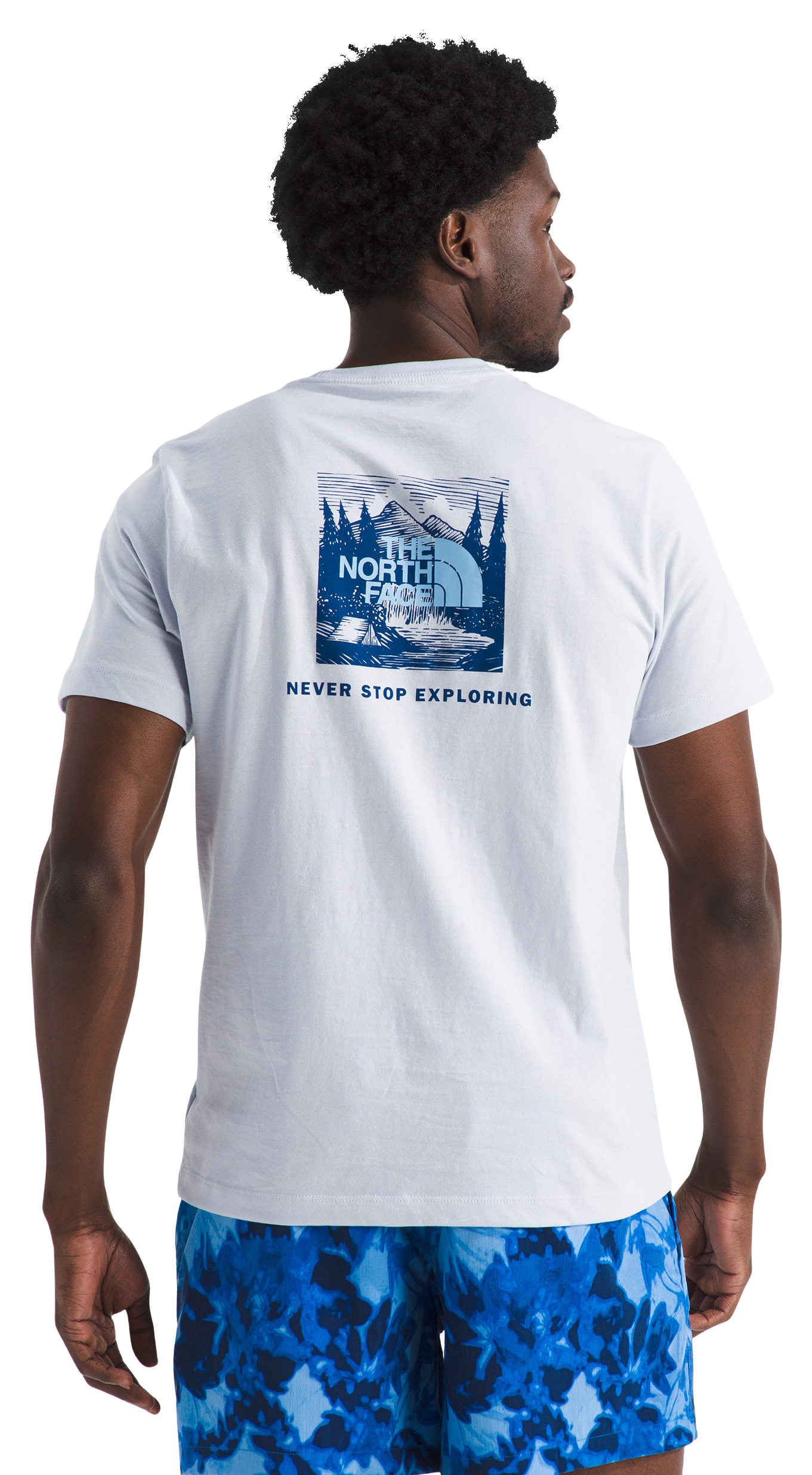 Image of The North Face Celebration Box NSE Short-Sleeve T-Shirt for Men - Mystic Haze