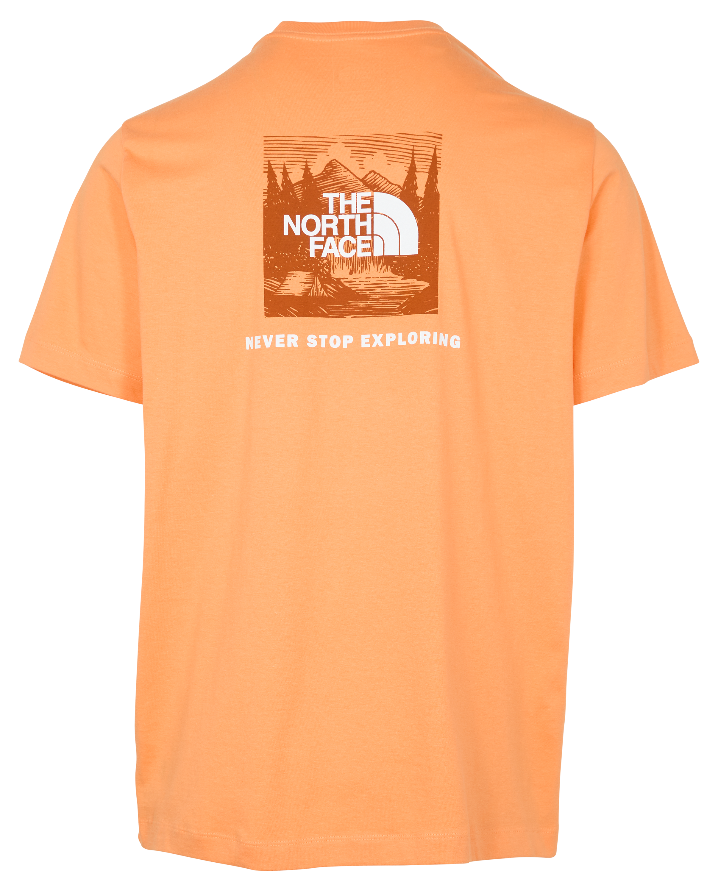 Image of The North Face Celebration Box NSE Short-Sleeve T-Shirt for Men - Papaya