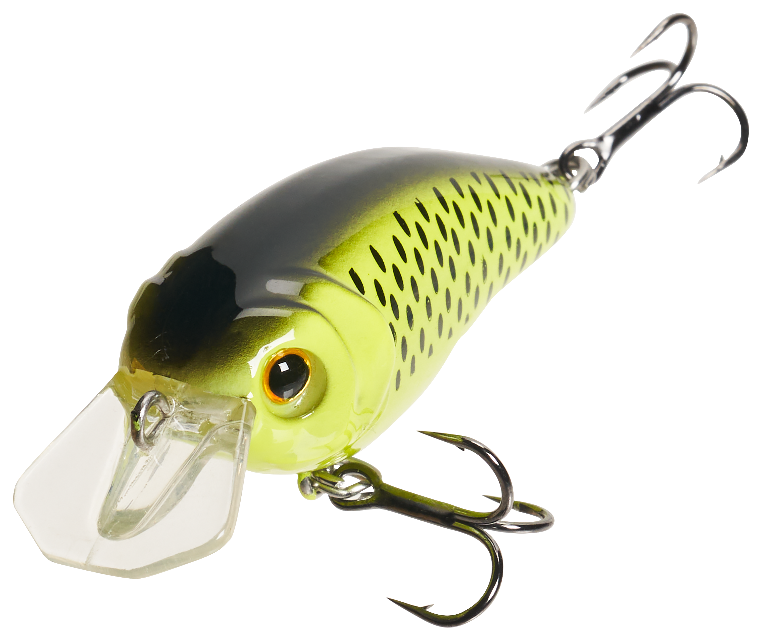 Image of Bass Pro Shops Micro Shallow Crankbait - Chartreuse Black Back - 1-3/4''