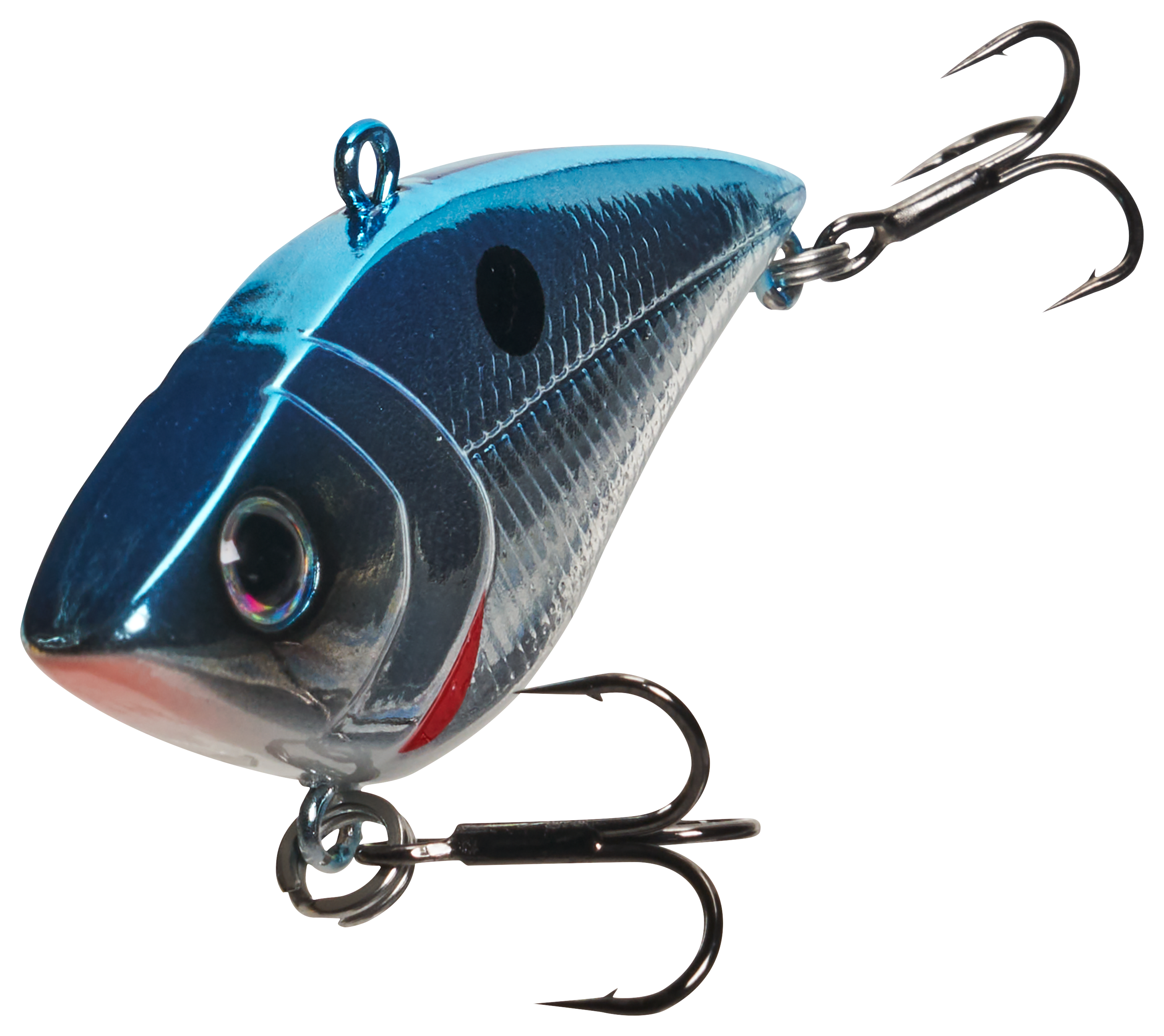 Image of Bass Pro Shops Micro Rattle Shad - Chrome Blue - 2''