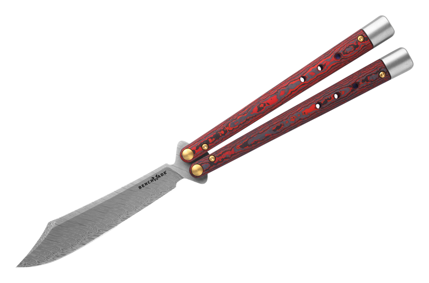 Image of Benchmade Necron Scimitar Bali-Song Knife - Lava Flow Red