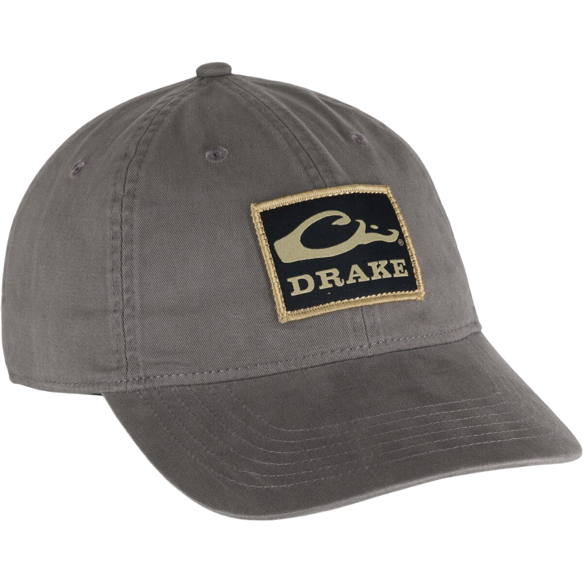 Image of Drake Cotton Twill Patch Cap - Grey