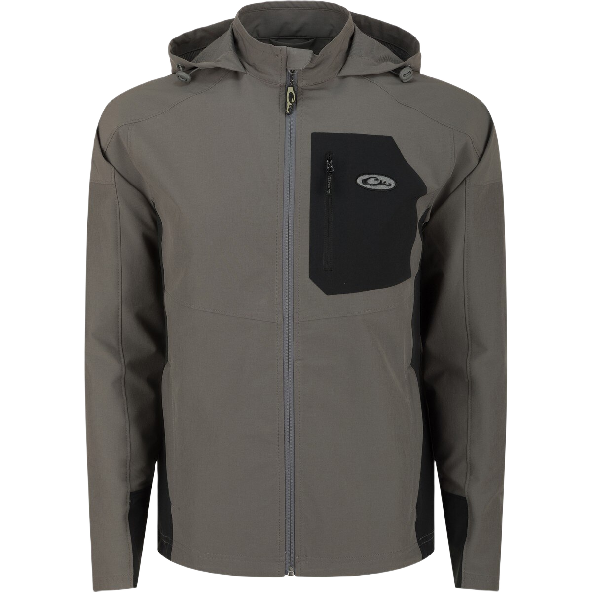 DRAKE Rain Brake Lightweight Solid Softshell Jacket, Color: Charcoal Heather, Size: S (DS7530-CHH-1)