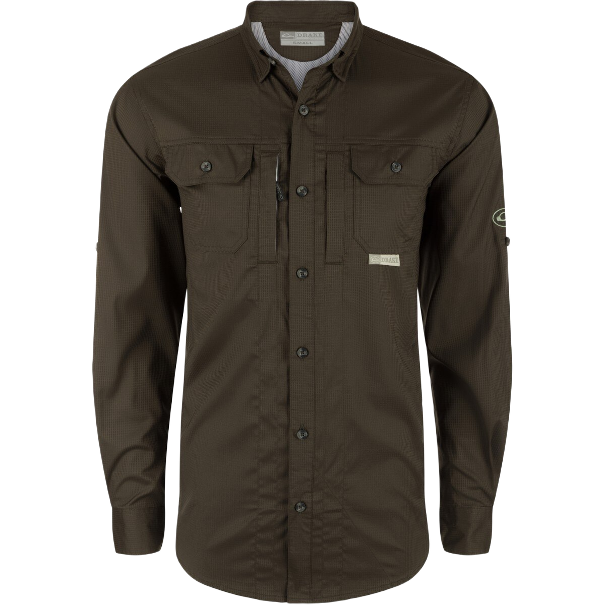 DRAKE Wingshooters Trey Solid Dobby Long Sleeve Shirt