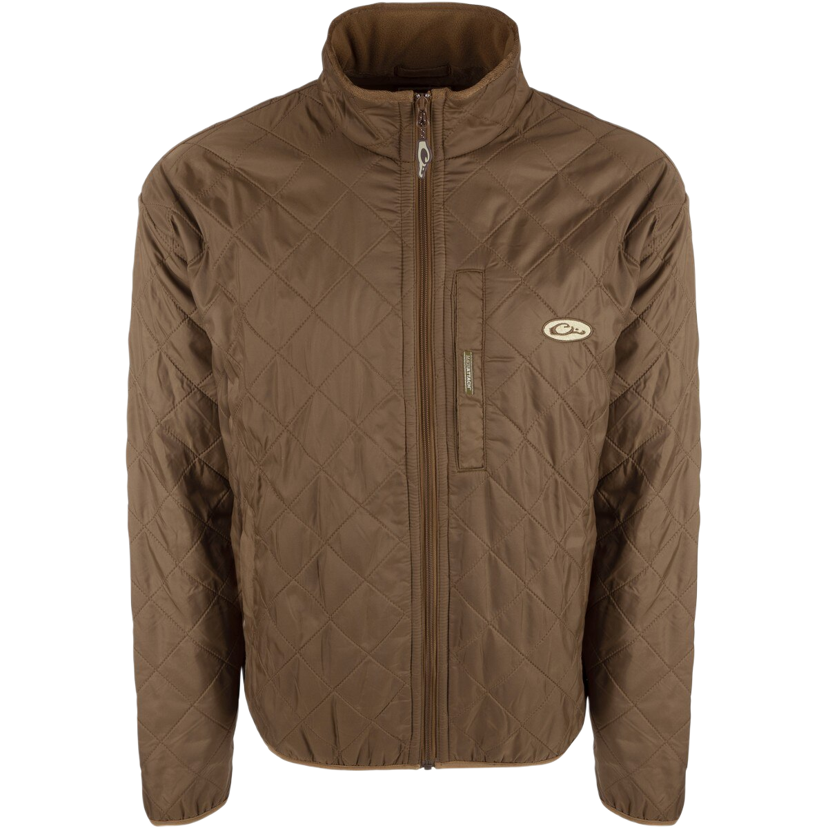 Image of Drake Delta Quilted Fleece Lined Jacket - Tobacco
