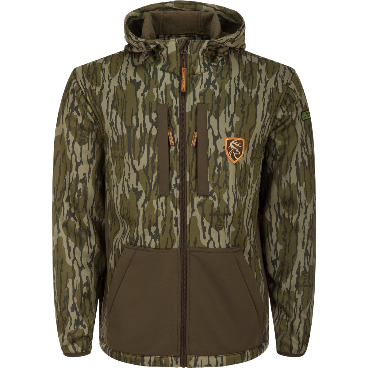 Image of Drake Non-Typical Endurance Jacket With Hood With Agion Active XL - Mossy Oak Bottomland - 2XL
