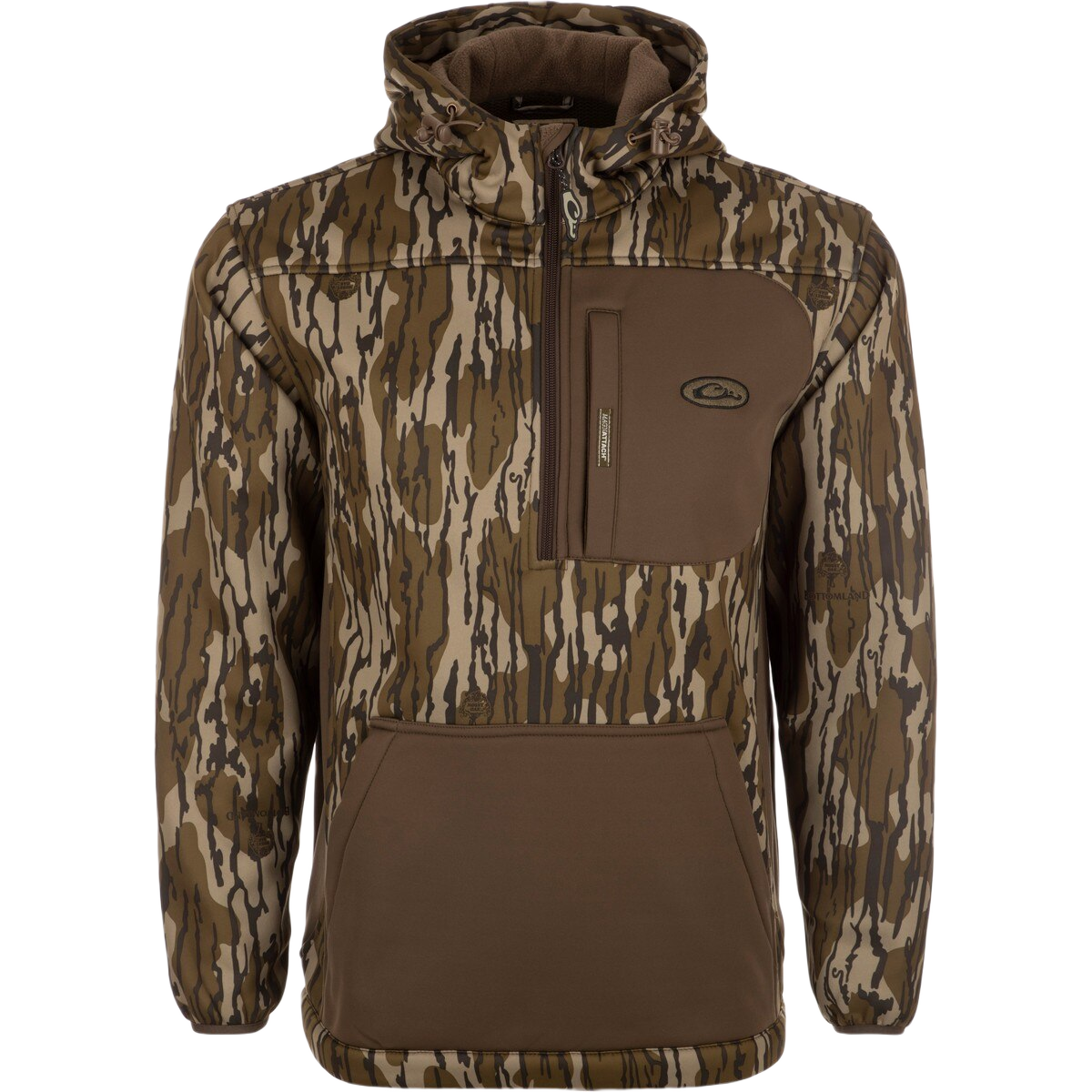 Image of Drake MST Endurance Hoodie With Kangaroo Pouch - Mossy Oak Bottomland - XL