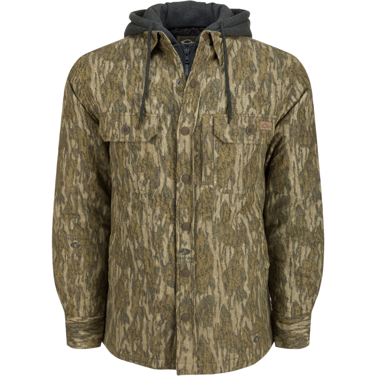 Image of Drake Waterfowl The Campfire Flannel Hoodie - Mossy Oak Bottomland