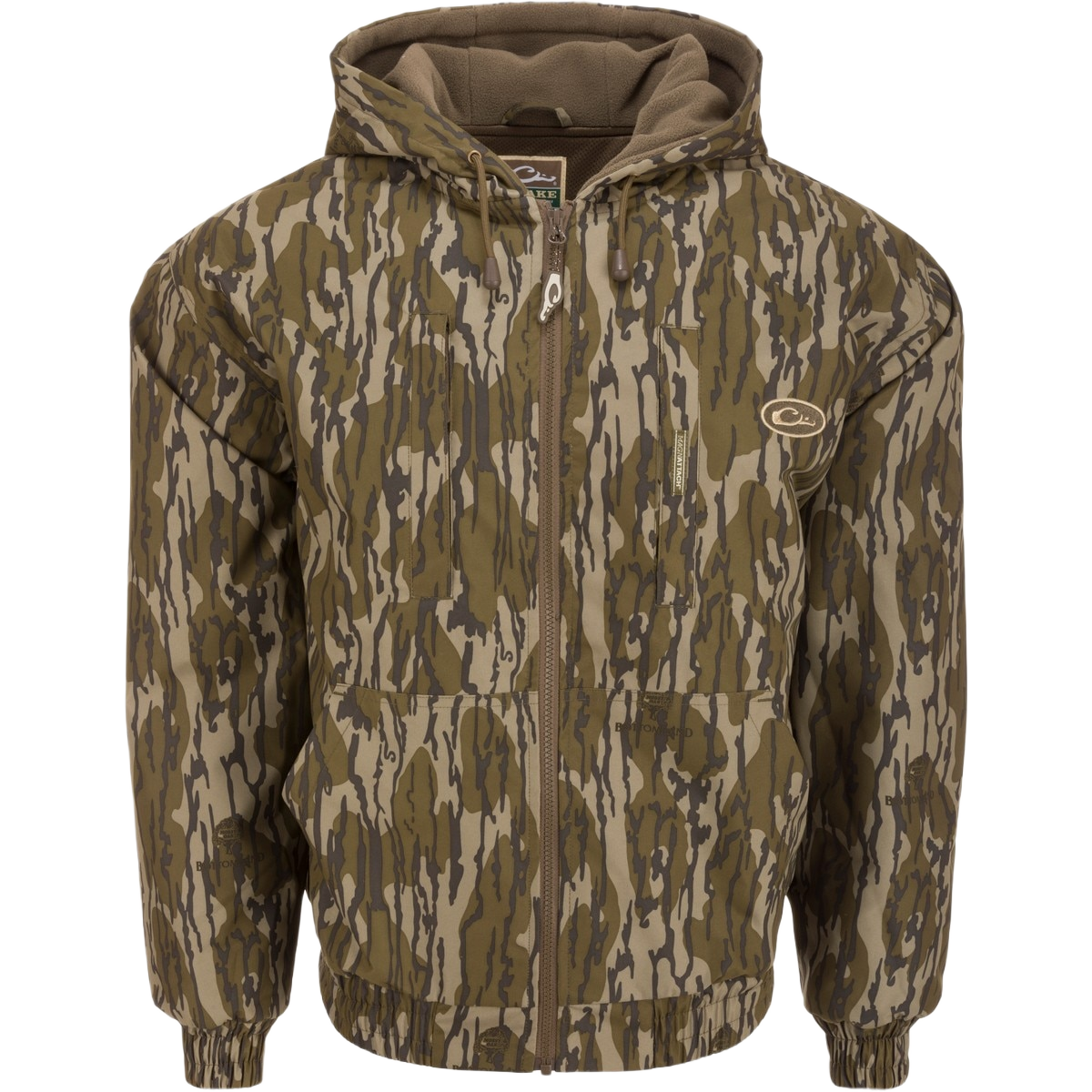 Image of Drake MST Waterproof Full Zip Hoodie - Mossy Oak Original Bottomland - L