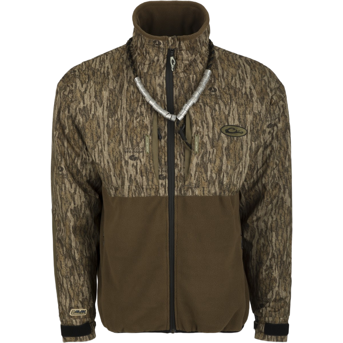 Image of Drake Guardian Flex Fleece Eqwader Full Zip - Mossy Oak Bottomland - 2XL