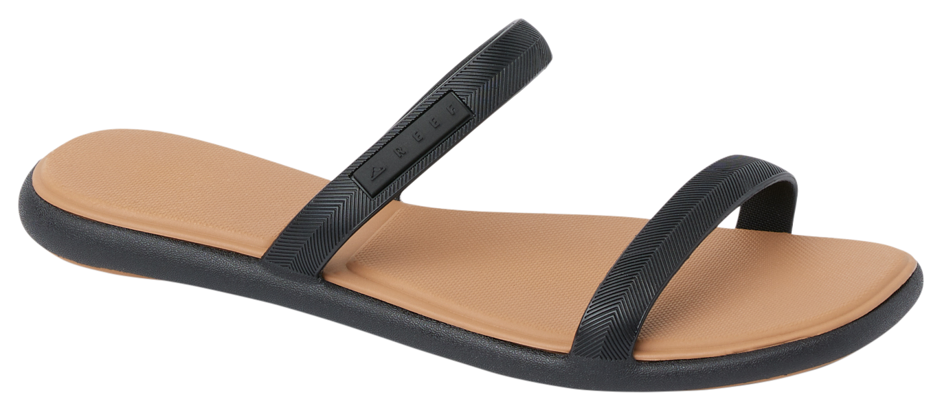 Image of REEF Water Willow Marina Slide Sandals for Ladies - Black/Tan - 11M
