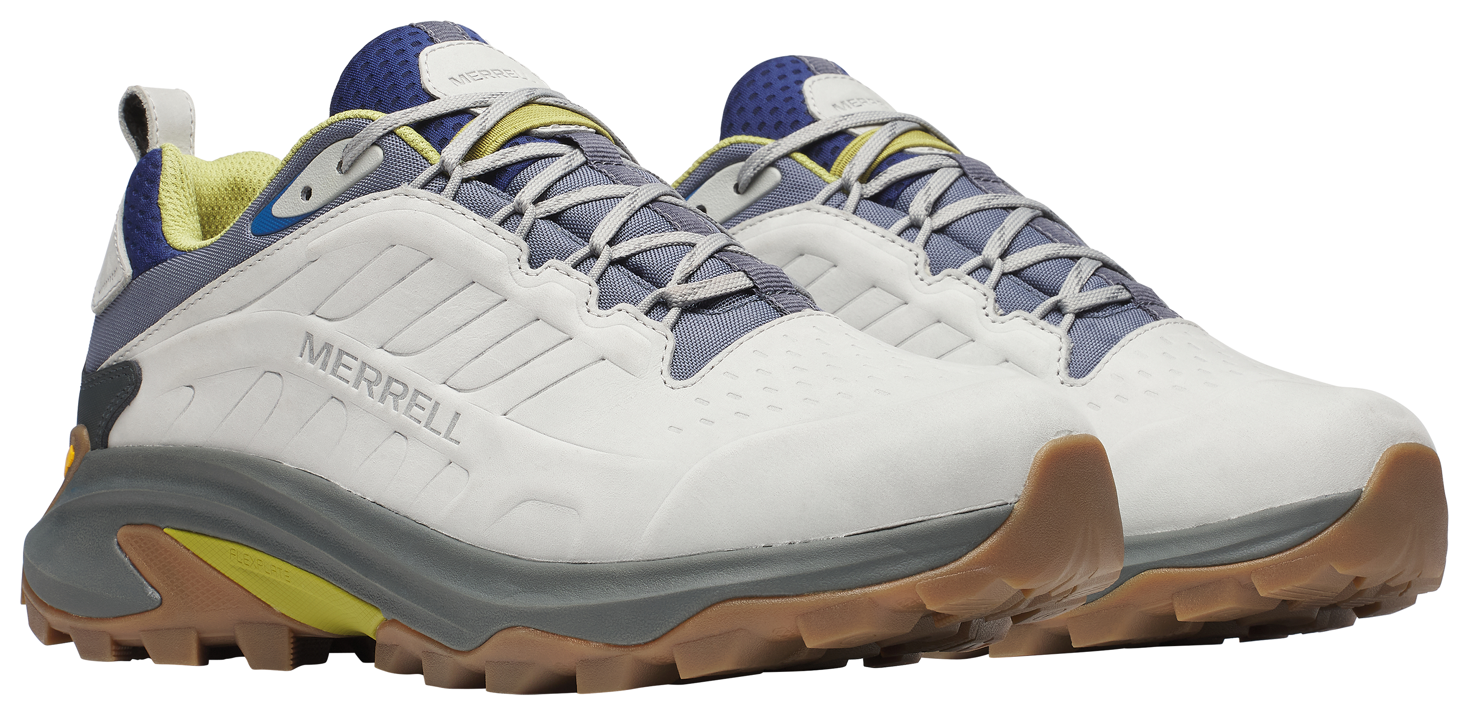 Image of Merrell Moab Speed 2 Leather Waterproof Hiking Shoes for Men - Pigeon - 10M