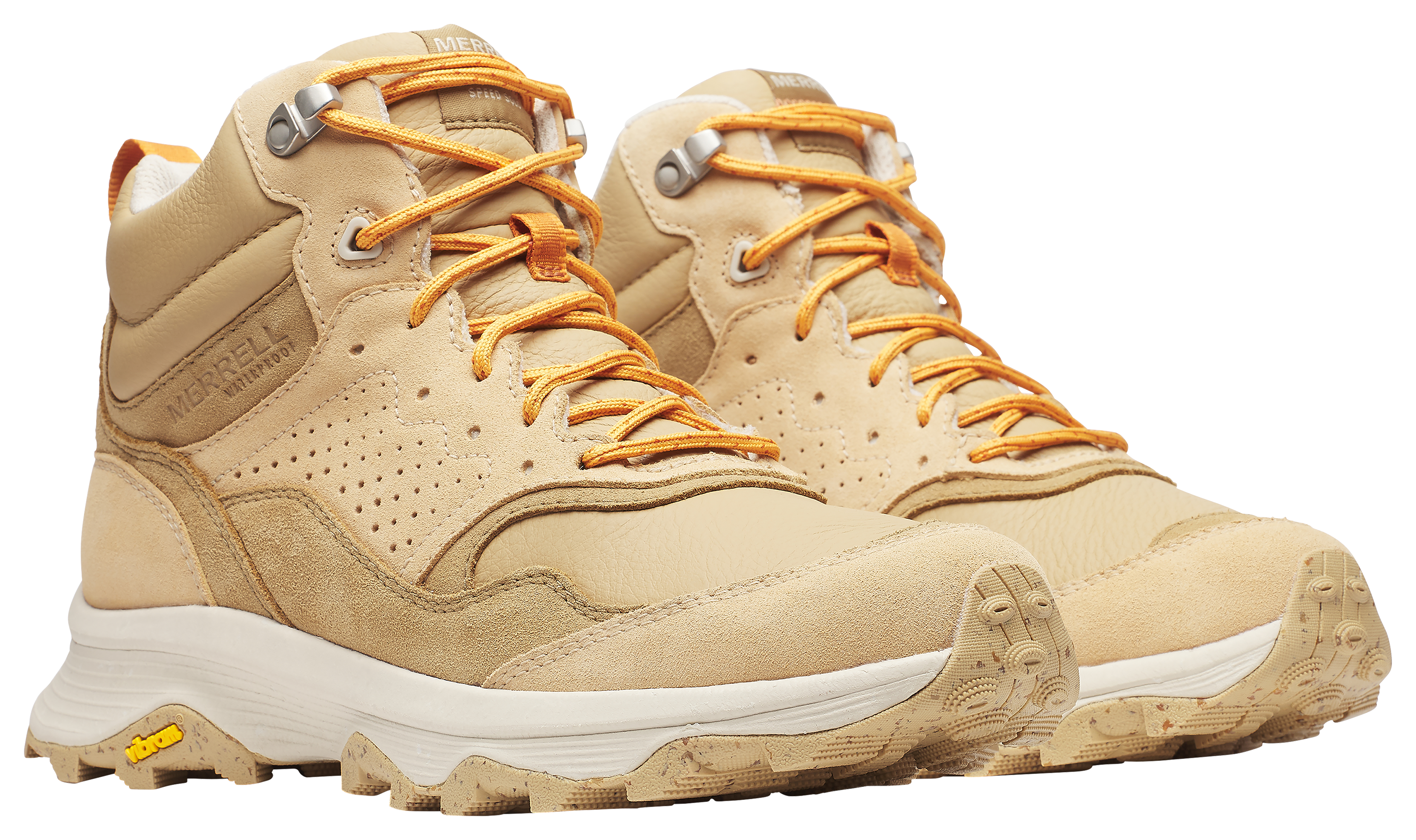 Image of Merrell Speed Solo MXD Mid Waterproof Hiking Boots for Ladies - Latte/Sienna - 11M