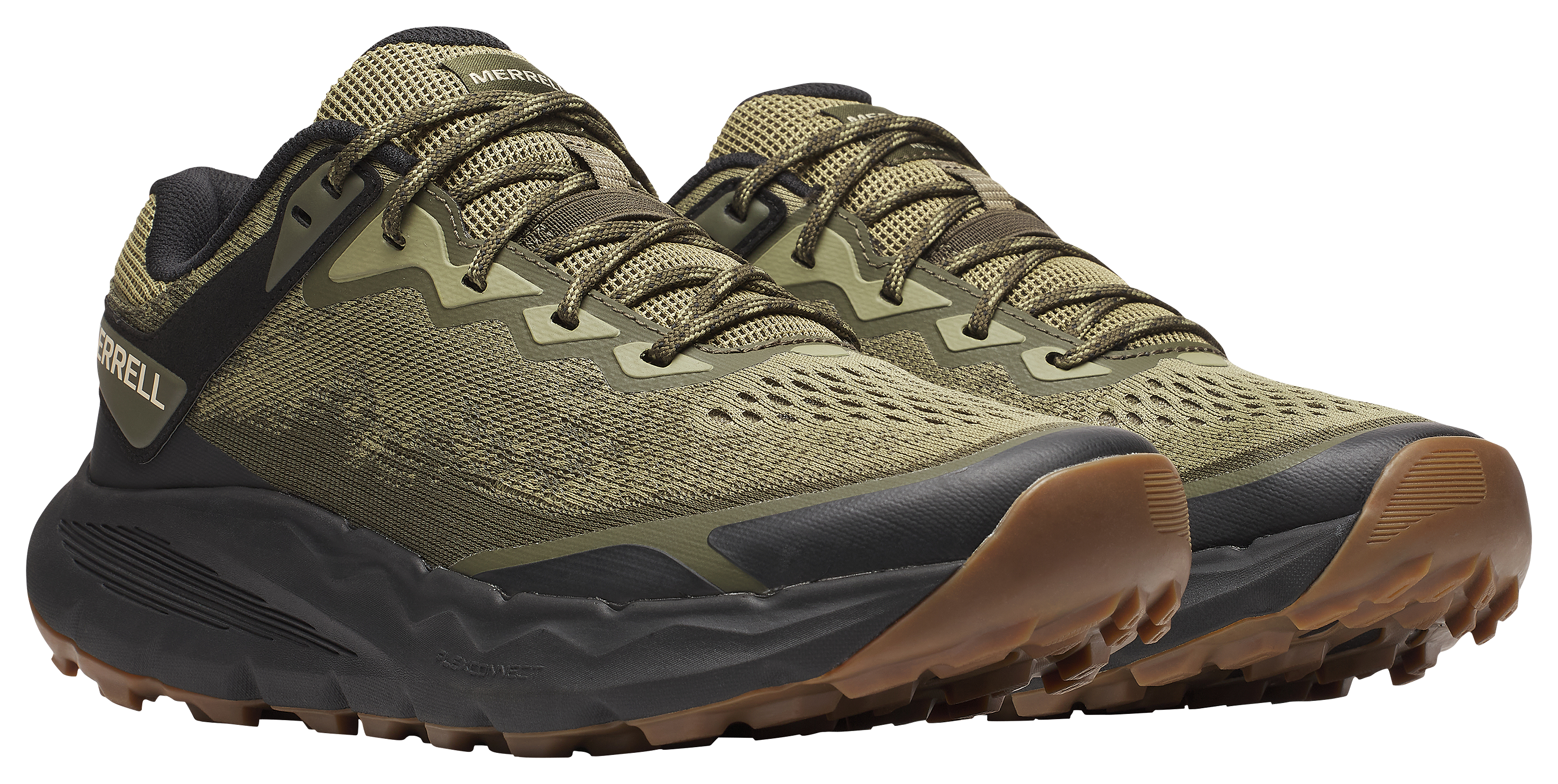 Image of Merrell Nova 4 Athletic Hiking Shoes for Men - Drab - 11.5M