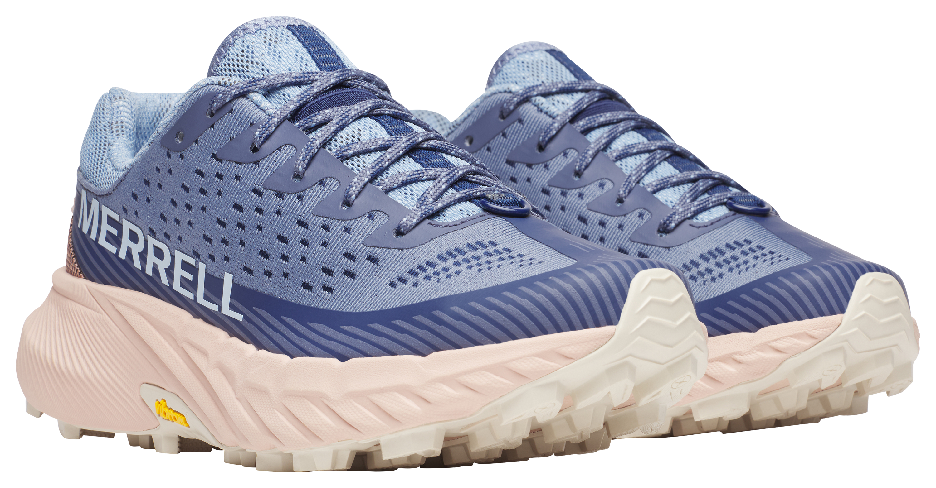 Image of Merrell Agility Peak 5 Trail Running Shoes for Ladies - Indigo/Pink