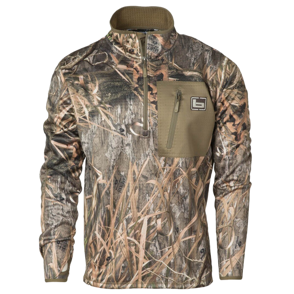 Image of Banded Quarter Zip Mid Layer Fleece Pullover - Habitat - M