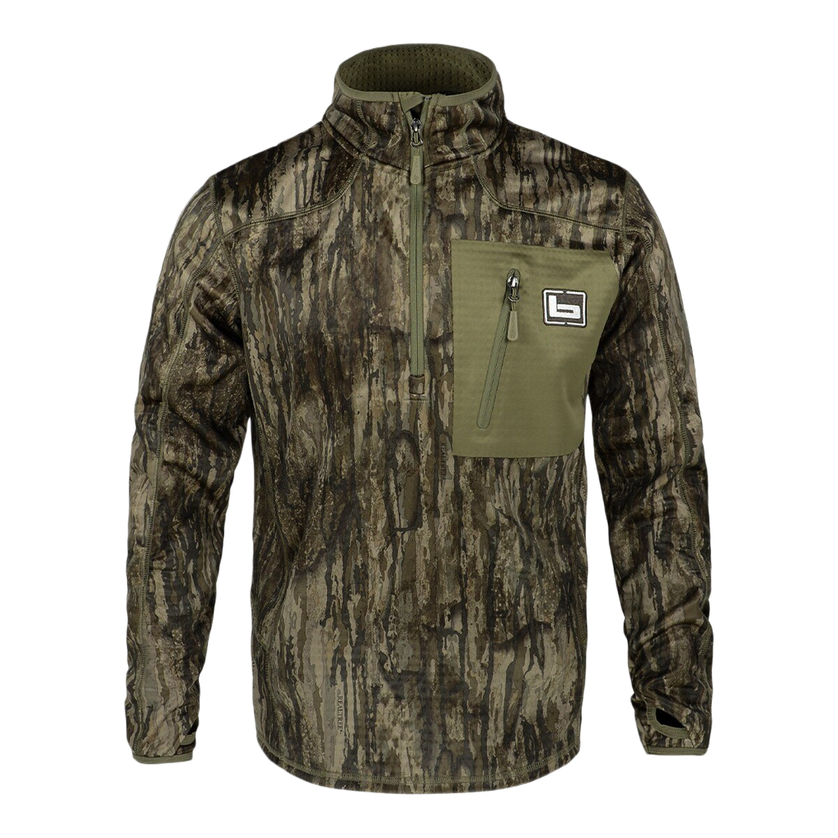 Image of Banded Mid Layer Fleece Quarter-Zip Pullover - Realtree Legacy - XL
