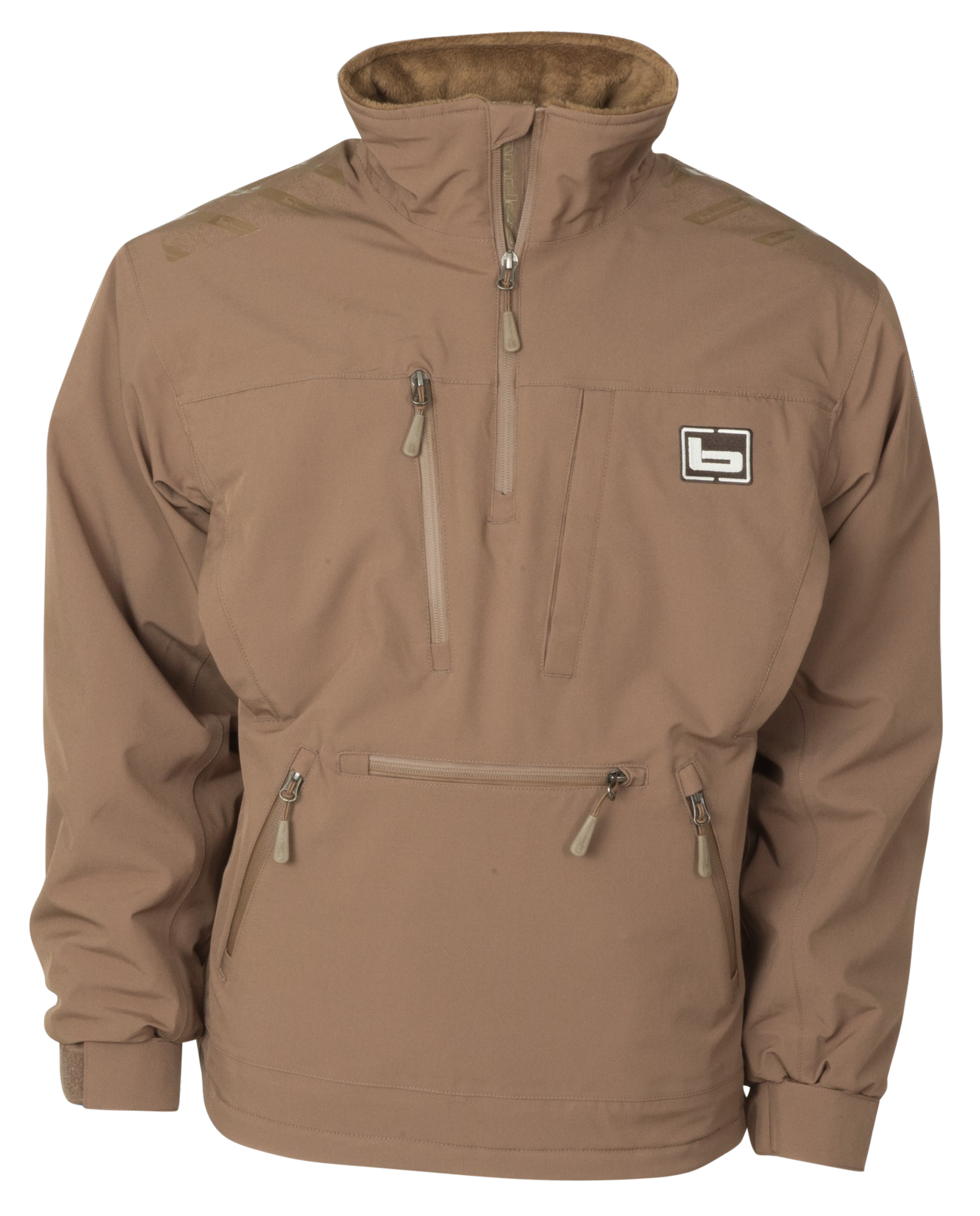 Image of Banded Stretchapeake Quarter-Zip Pullover for Men - Marsh Brown