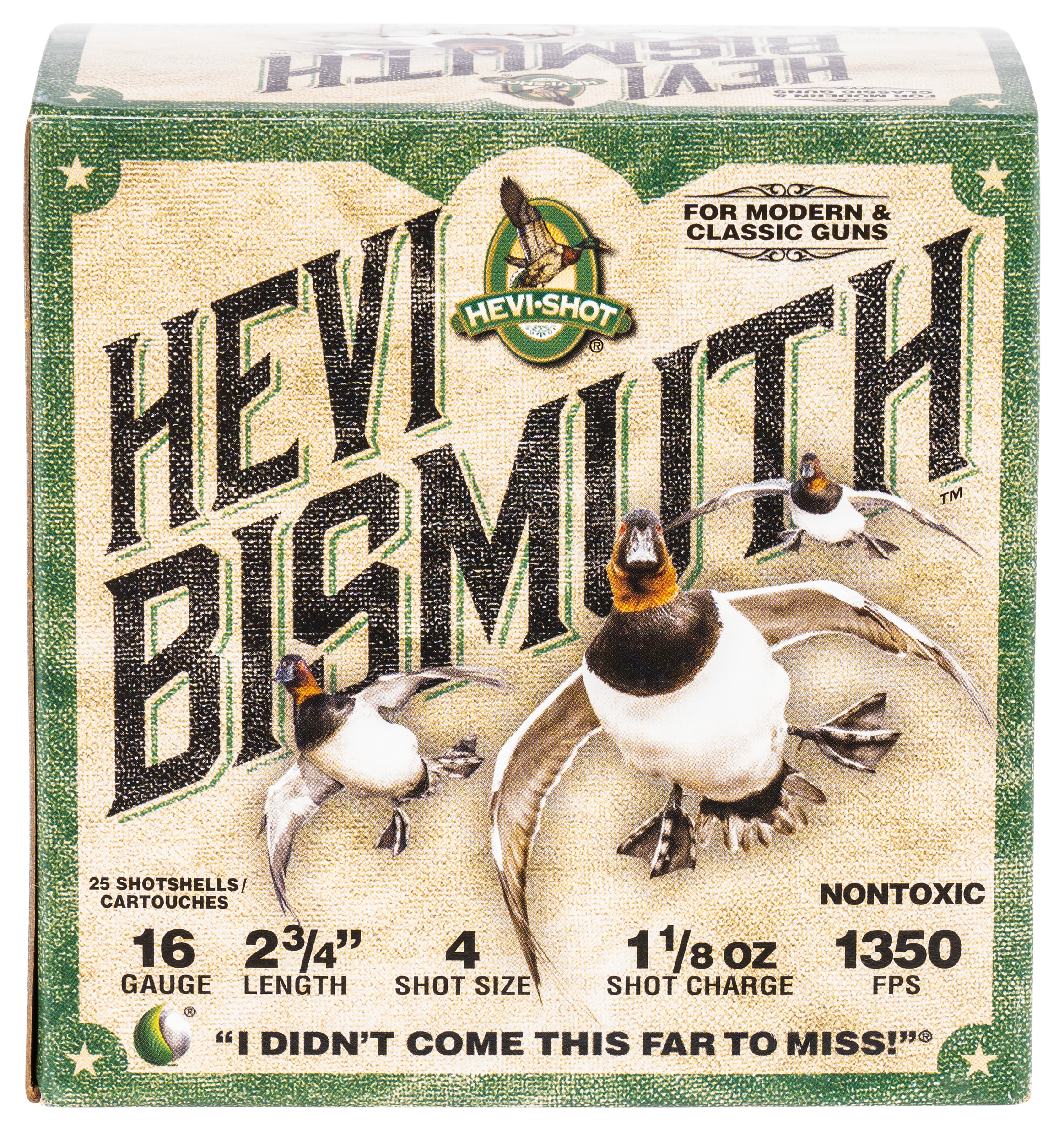 Image of "HEVI-Shot HEVI-Bismuth 16-Ga. 2-3/4"" 1-1/8 oz. Waterfowl Shotshells - #4 - 25 Rounds"