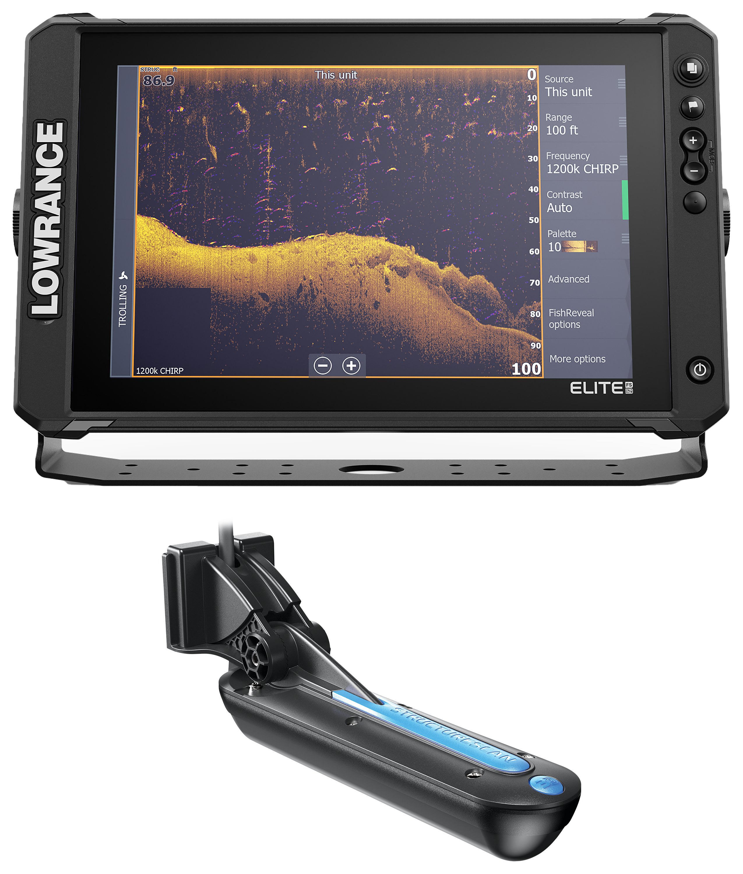 Lowrance Elite FS 12 Fish Finder/Chartplotter with TotalScan Transducer