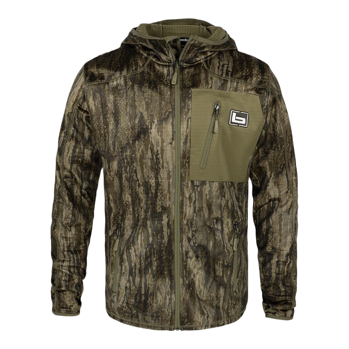 Image of Banded Hooded Mid Layer Fleece Full Zip Jacket - Realtree Legacy - M